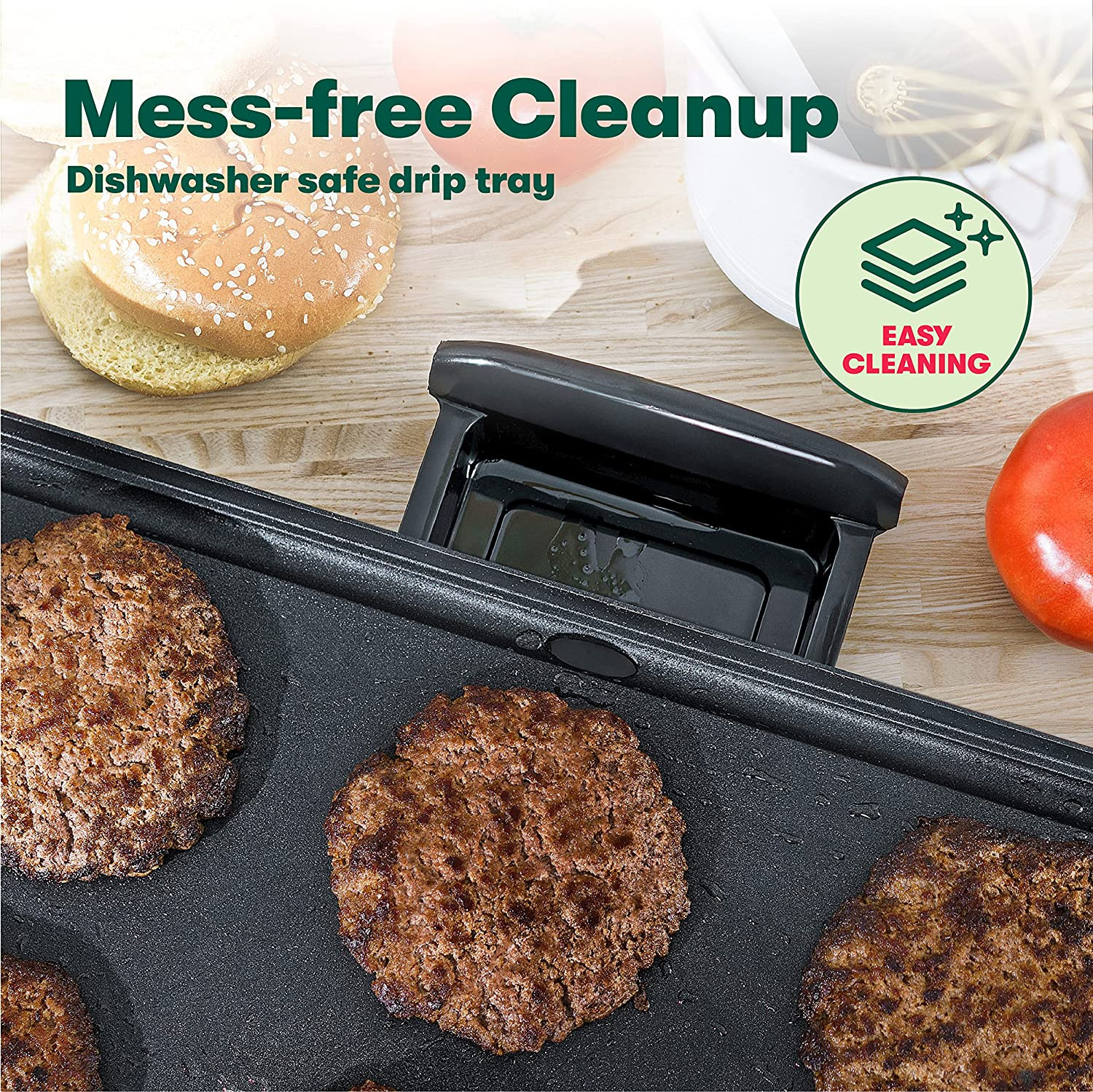 Bella Electric Griddle with Warming Tray – Smokeless Indoor Grill, Nonstick Surf