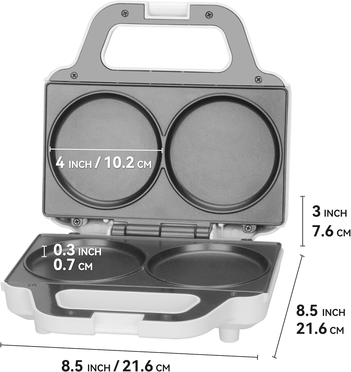 Double Mini Pancakes Maker Machine Arepa Maker Electric Pancake Maker Griddle