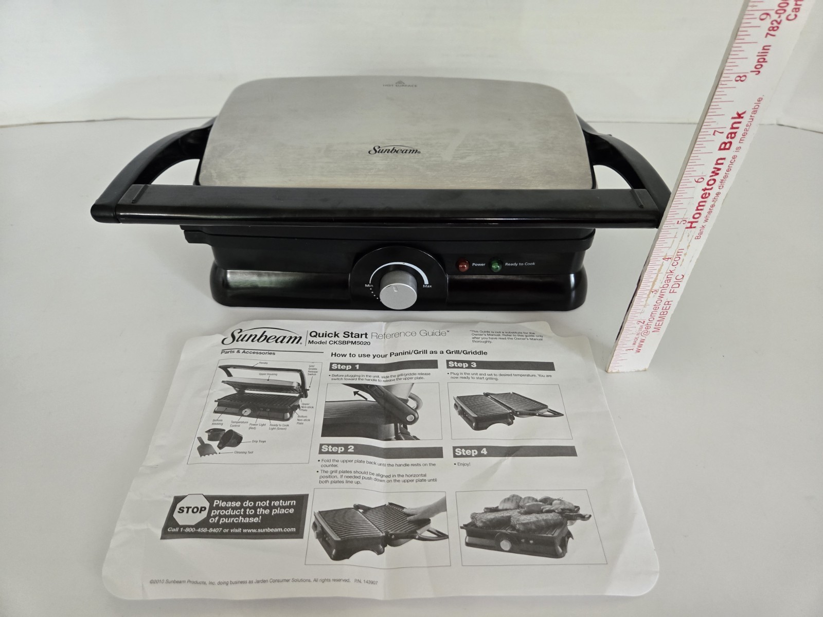 Sunbeam Panini Maker & Grill Nonstick Sandwich Maker CKSBPM5020 FREE SHIPPING