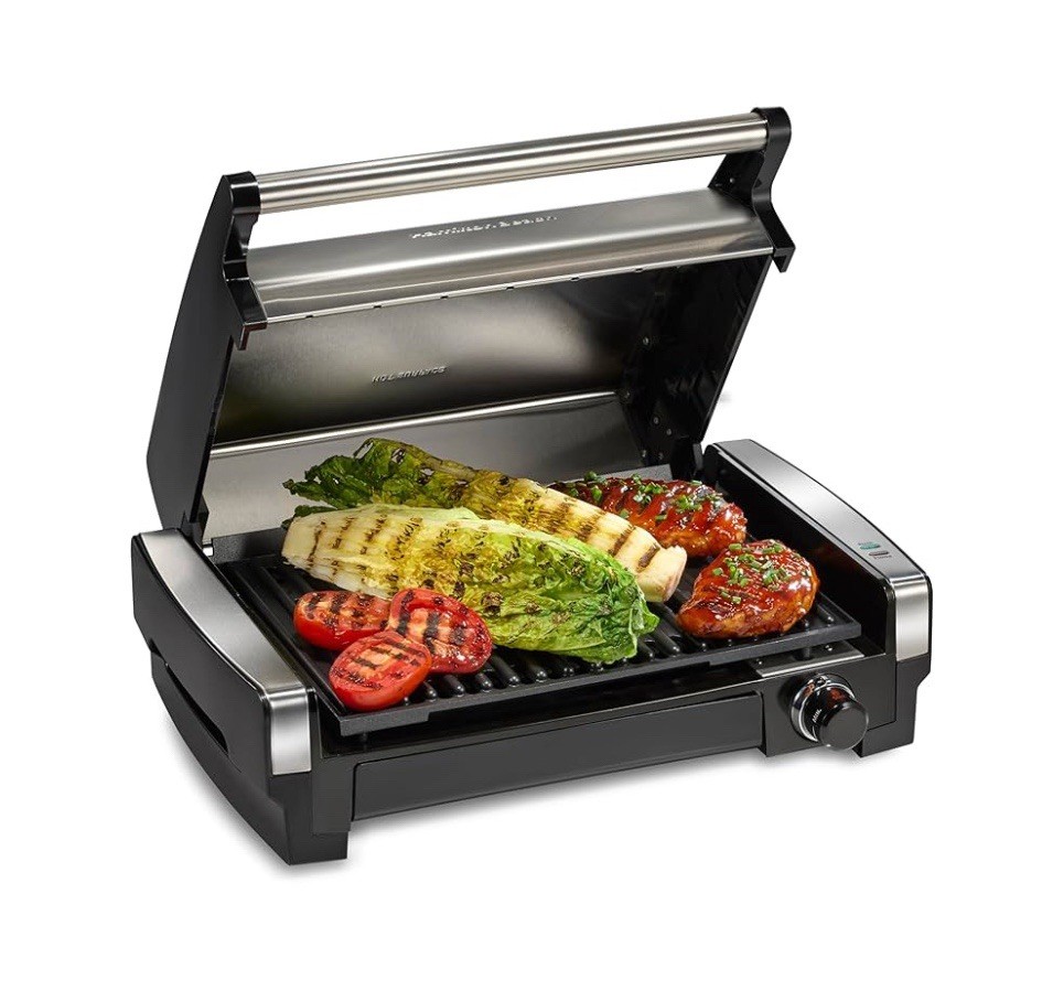NEW IN BOX Hamilton Beach Electric Indoor Searing Grill Stainless Steel 25360