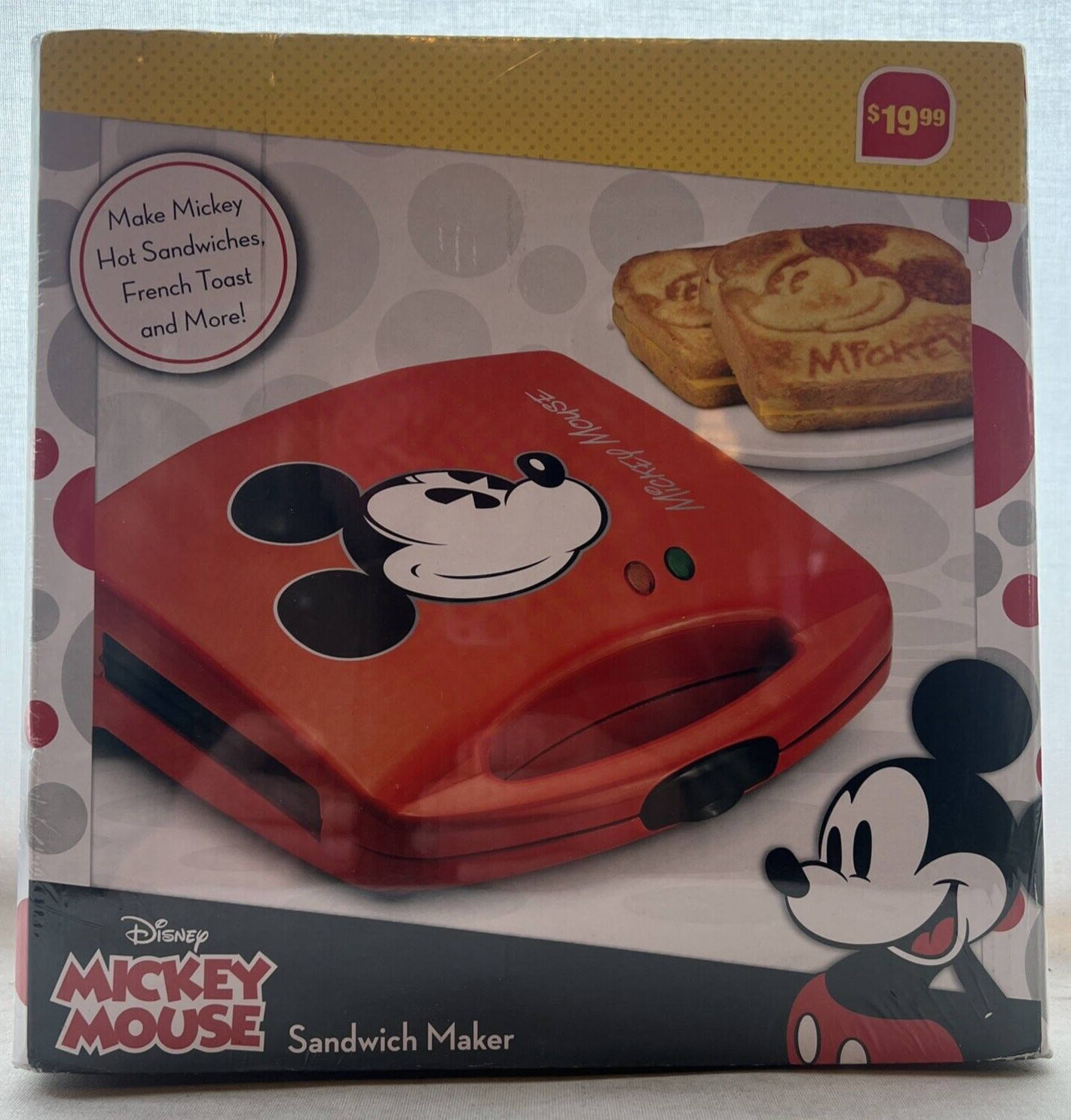 NEW Disney Mickey Minnie Mouse French Toast Hot Sandwich Maker DCM-51 600 watts