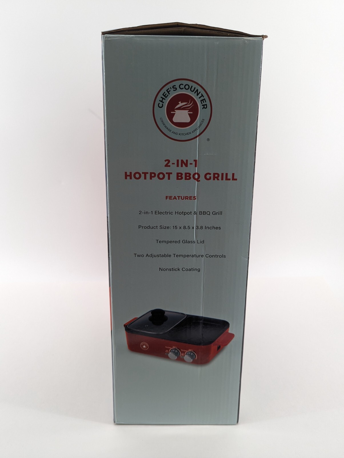 CHEFS COUNTER CC-1688-RD 2-in-1 hotpot grill