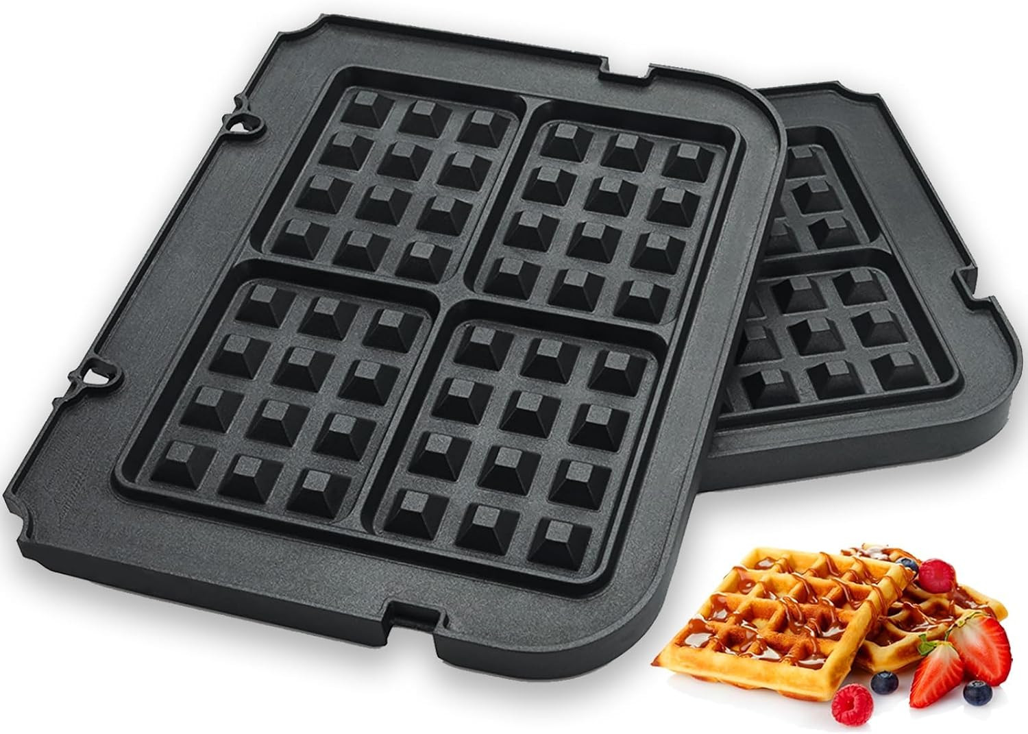 Waffle Plates for Cuisinart Griddler GR-4N, GR-5B, GR-6 and GRID-8N Series – 4 S