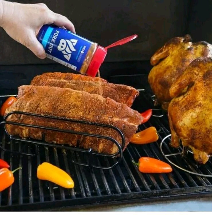 Even Embers Rib Rack Maximize Grill Space & Cook Up Cooking Grilling Tool