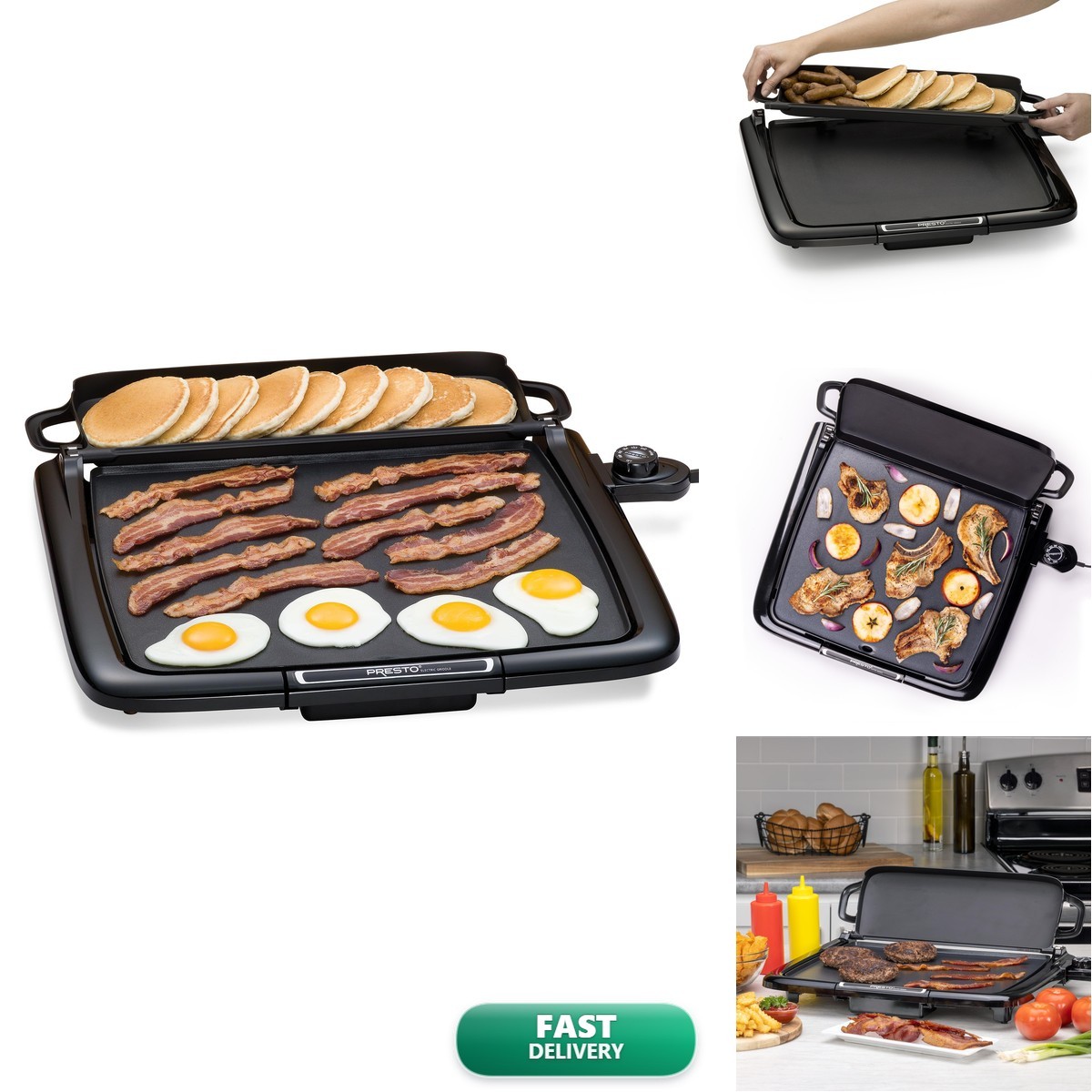 Presto 07023 XL Cool-Touch Electric Griddle Warmer Plus