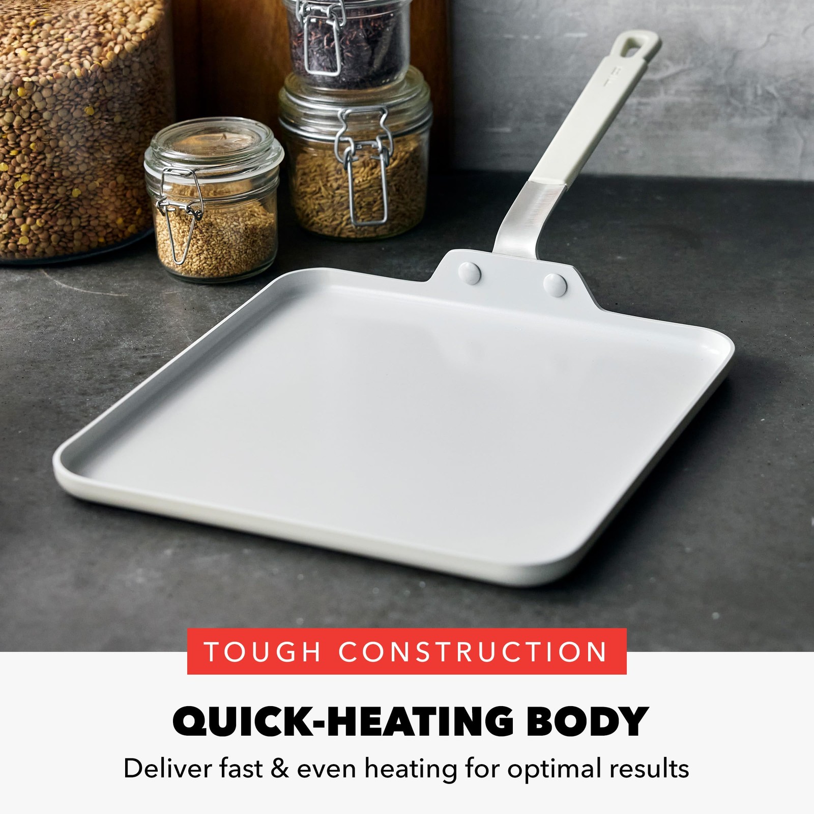 Greenpan X Bobby Flay 11 Nonstick Square Griddle Pan Pfas-Free Diamond Ceramic