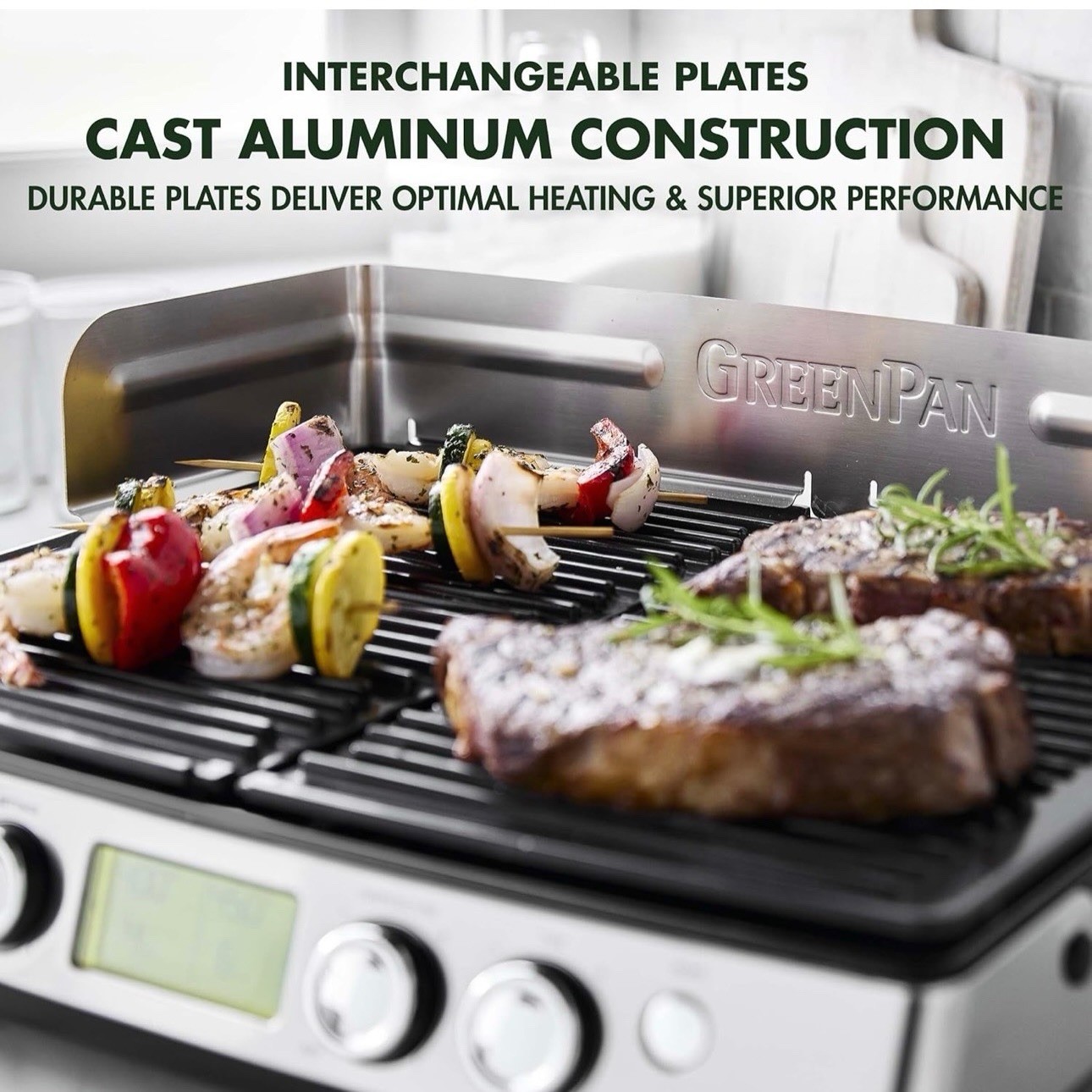 GreenPan Elite XL Smoke-less Grill and Griddle, Heathy Ceramic Non stick