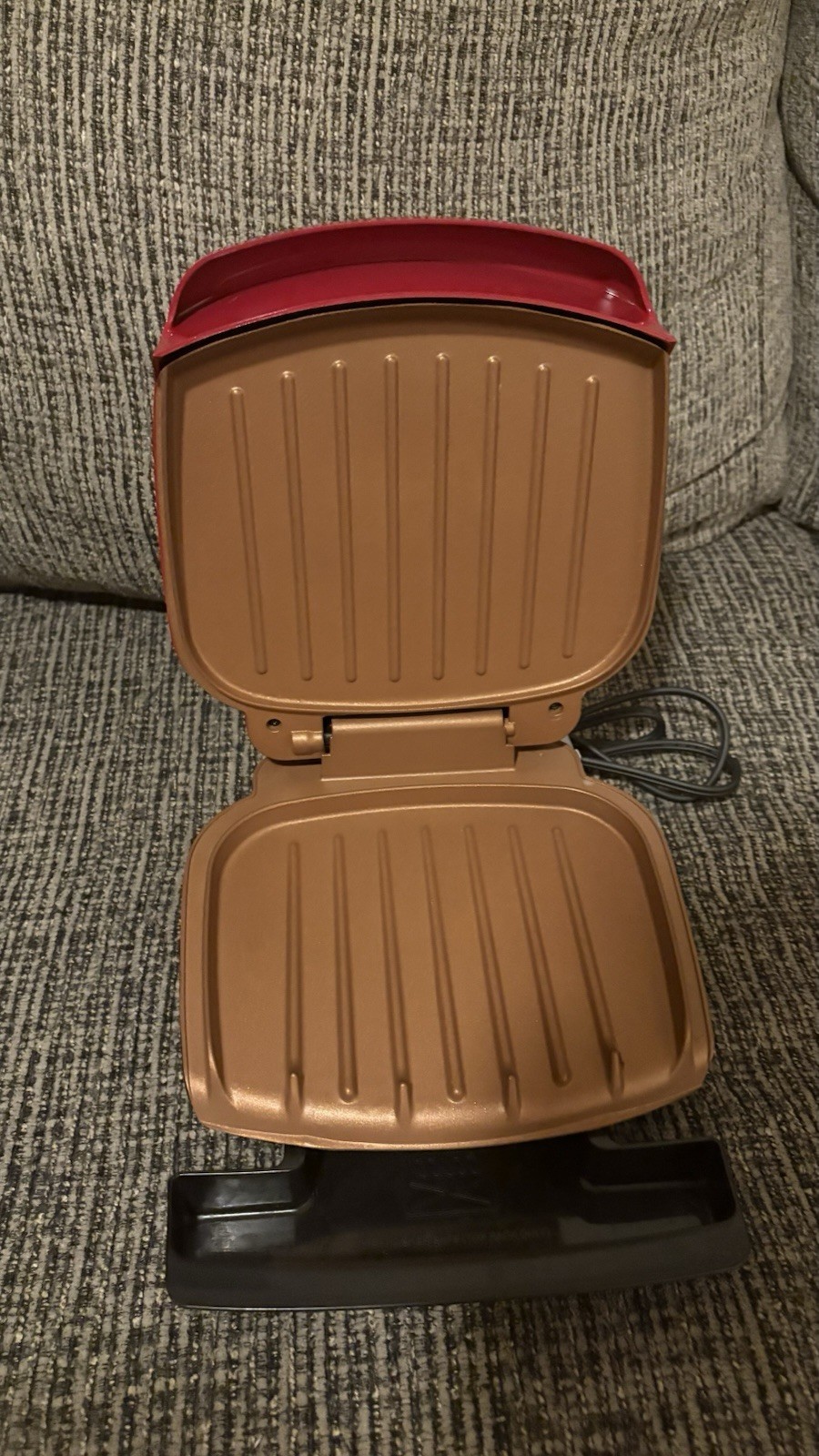 George Foreman Non-Stick Copper Infused Coating 2 Serving Grill & Panini Press