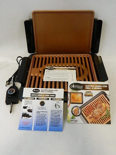 Gotham Steel Smoke-Less Electric Grill-Griddle Combination Non-Stick GENTLY USED