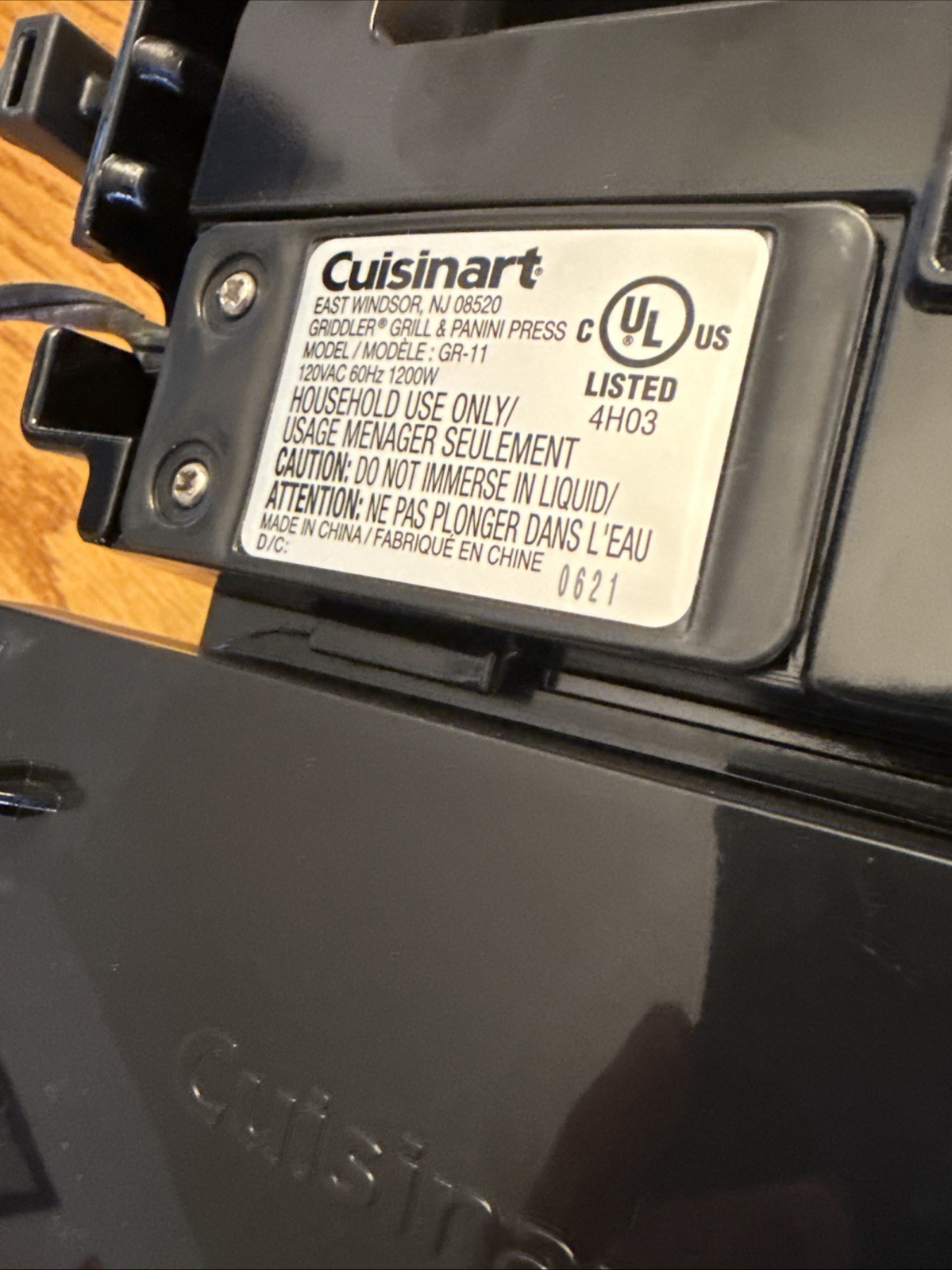 Cuisinart Griddler Grill / Panini Press GR11