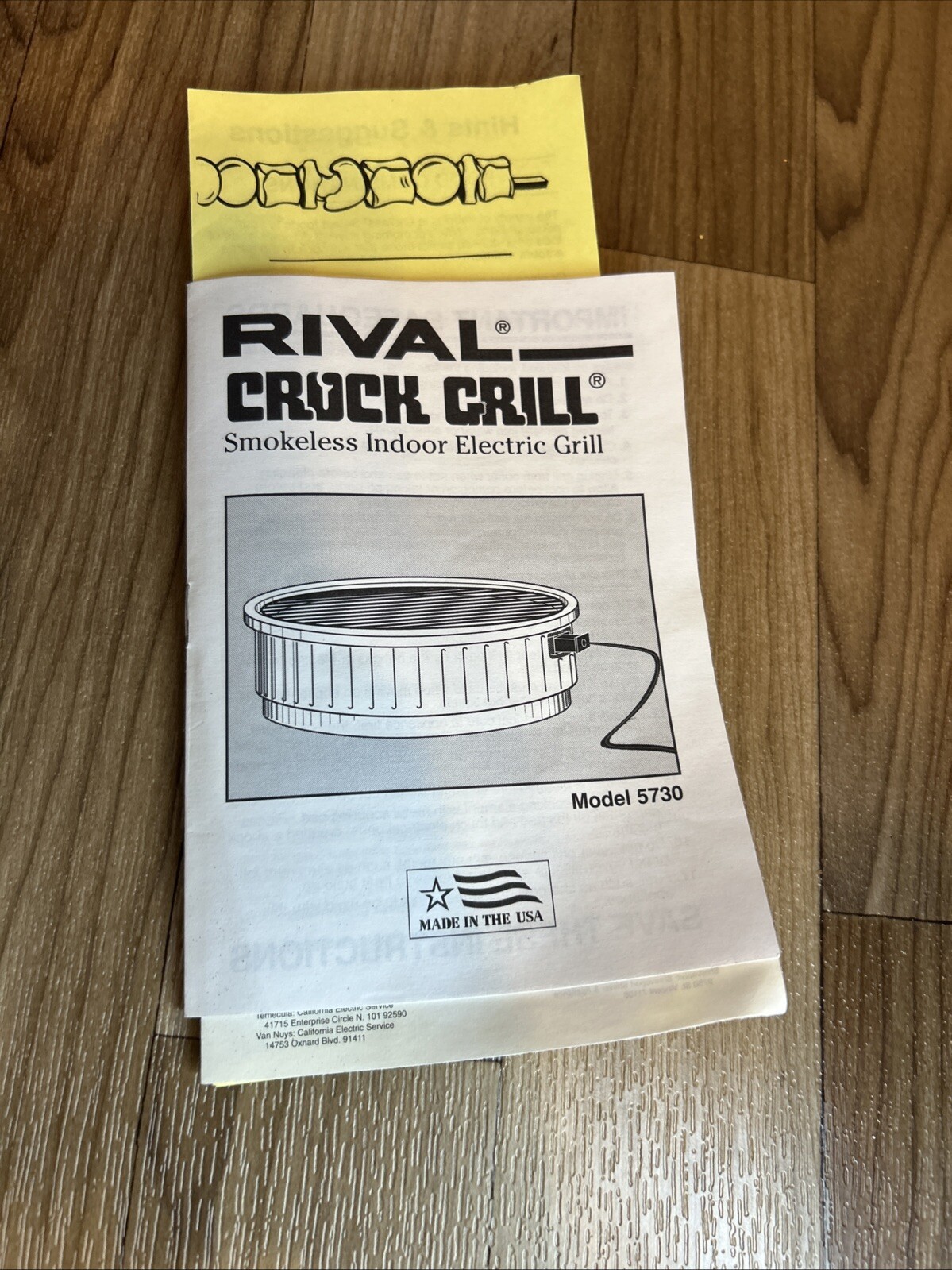 Vtg Rival Crock Grill 5730 Smokeless Indoor Electric Grill New Unused