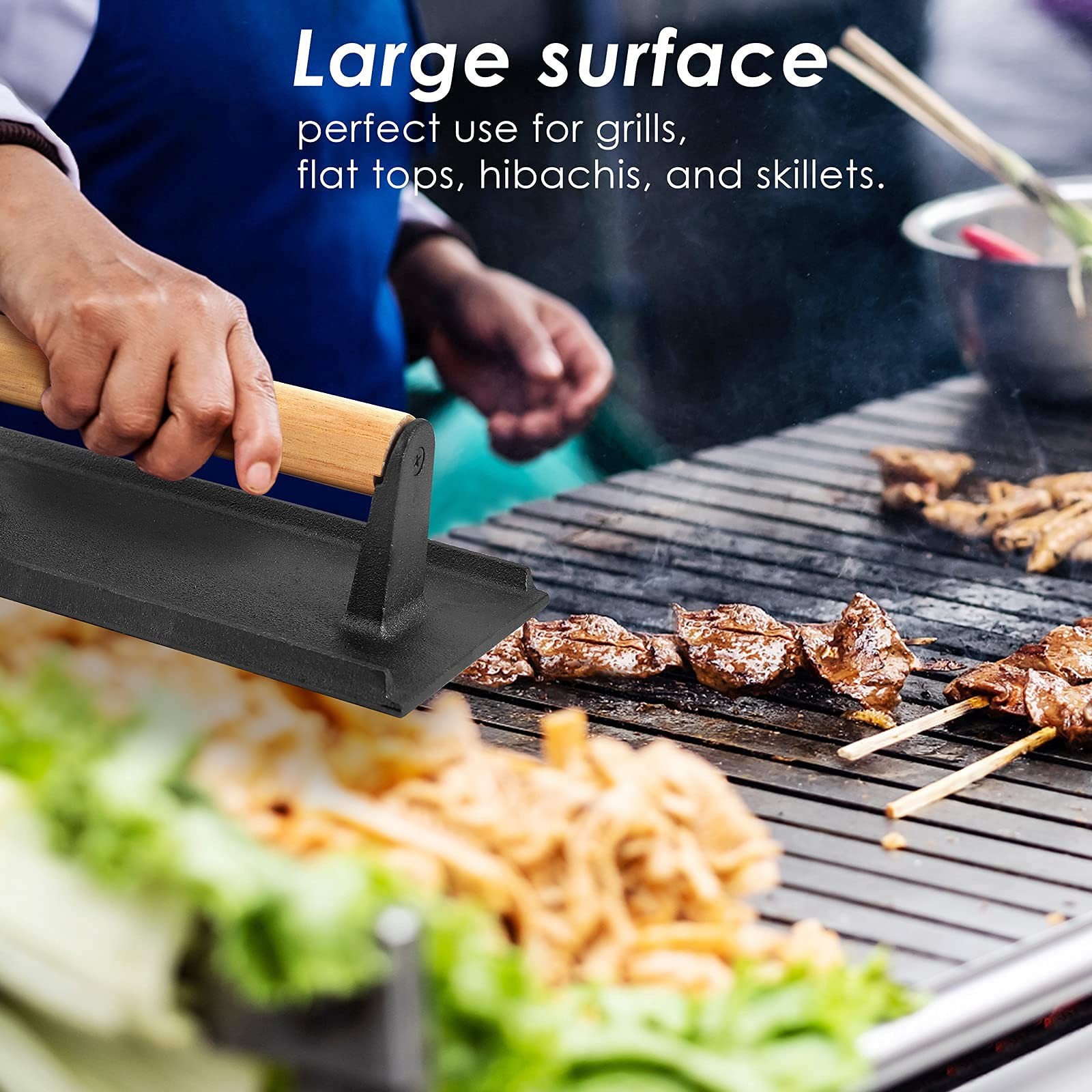 HaSteeL Bacon Hamburger Press for Rectangular BBQ Press, 1pcs