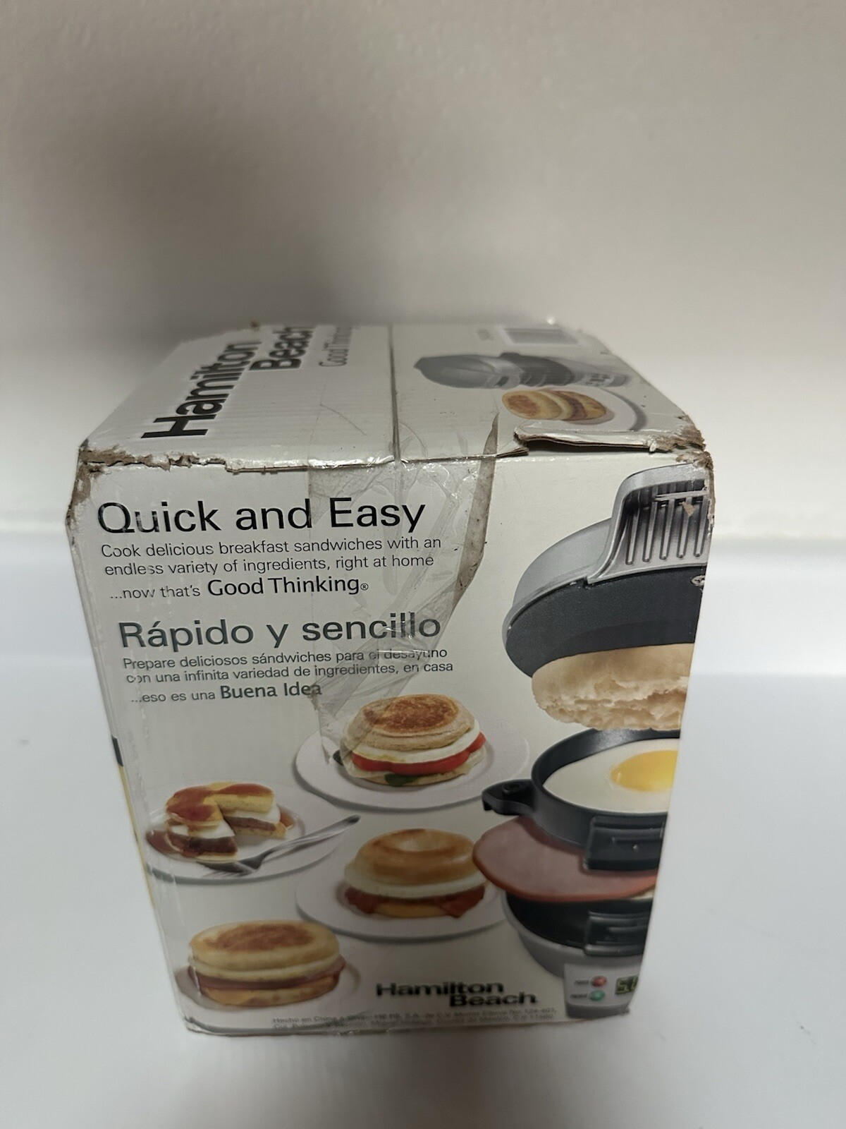 Hamilton Beach Quick and Easy Breakfast Sandwich Maker Silver Model 25475