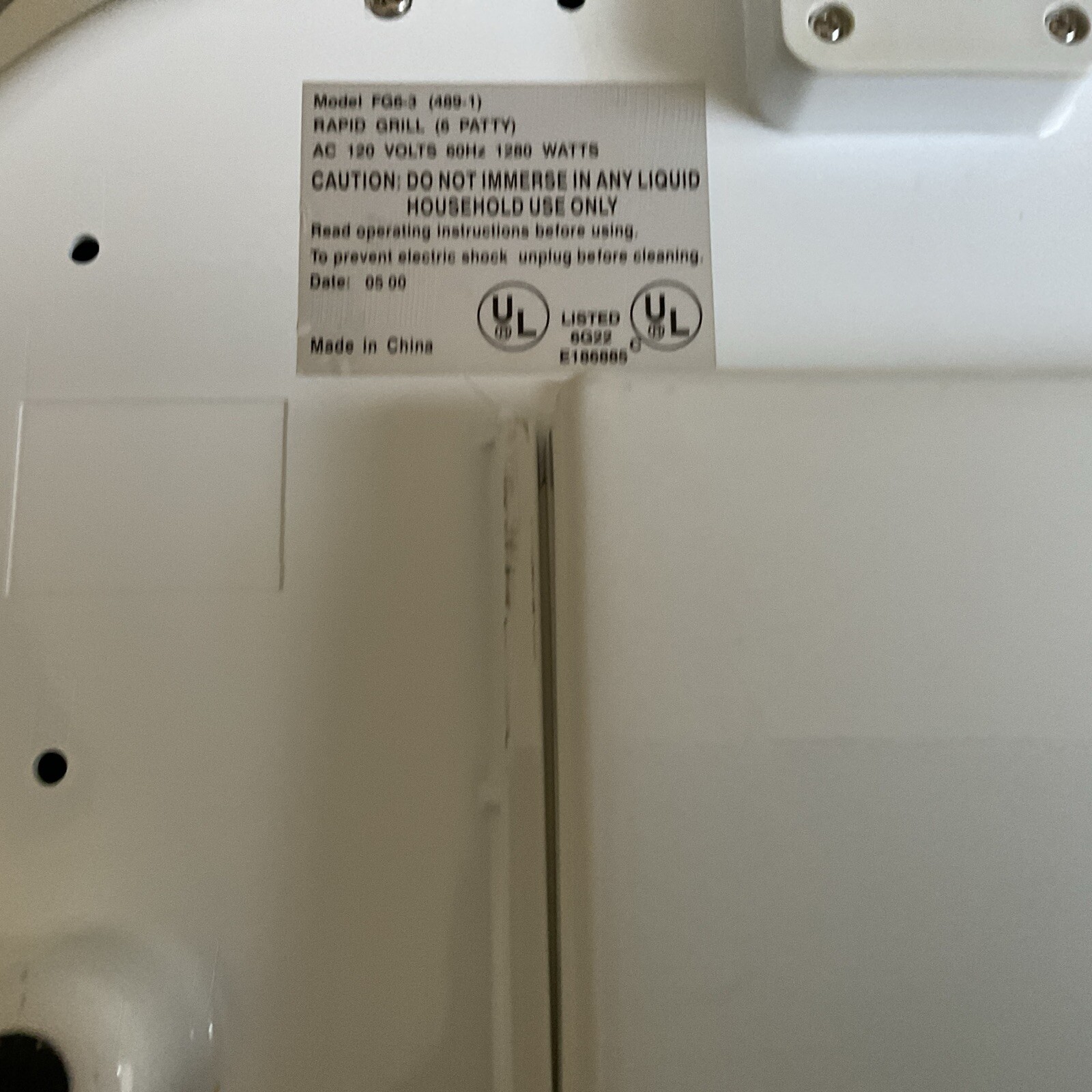 MAGIC CHEF Rapid Grill FG6-3 Indoor Electric 6 Patty – 1280 Watts Grease Trap