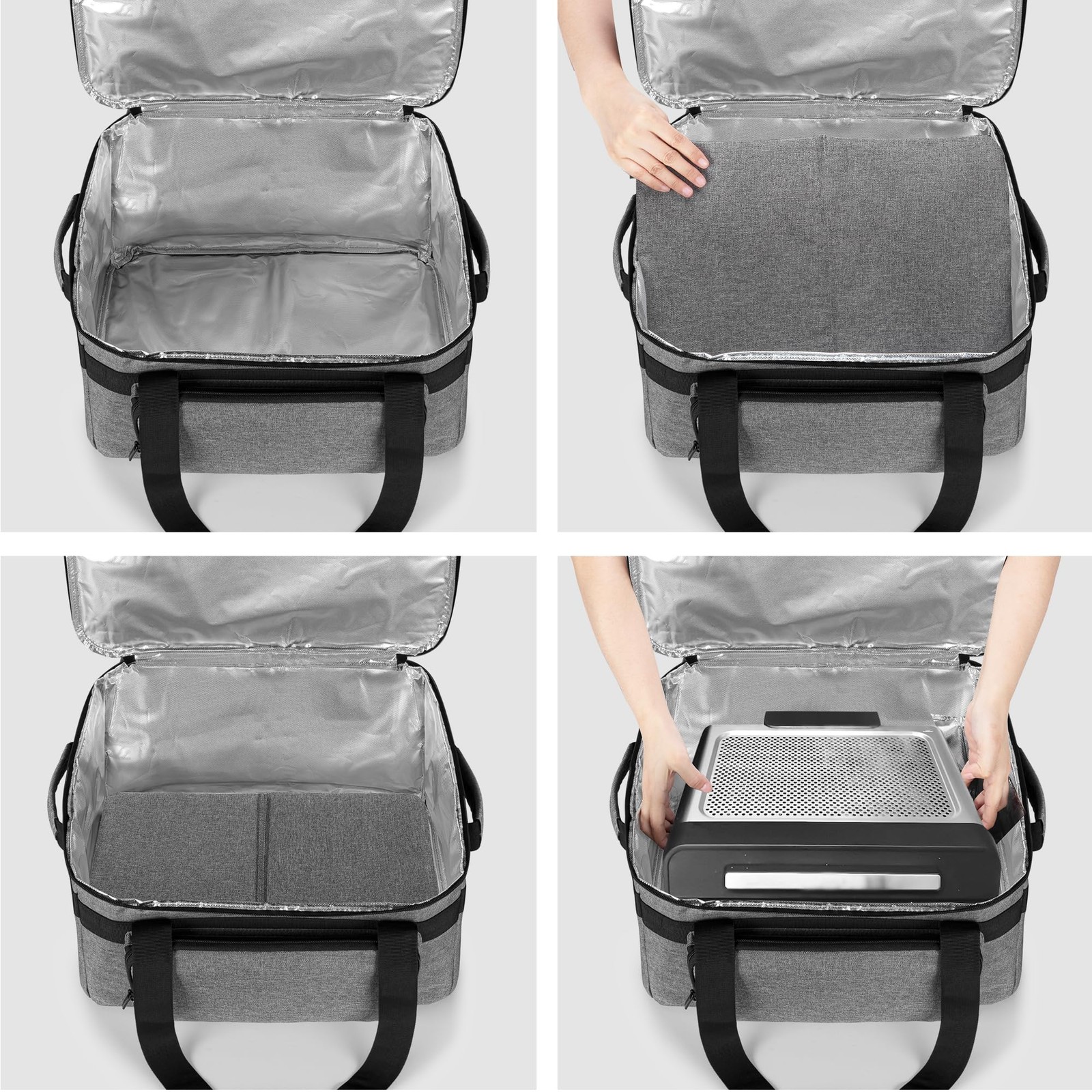 LUXJA Indoor Grill Carrying Bag with Bottom Pad Compatible with Ninja Sizzle …