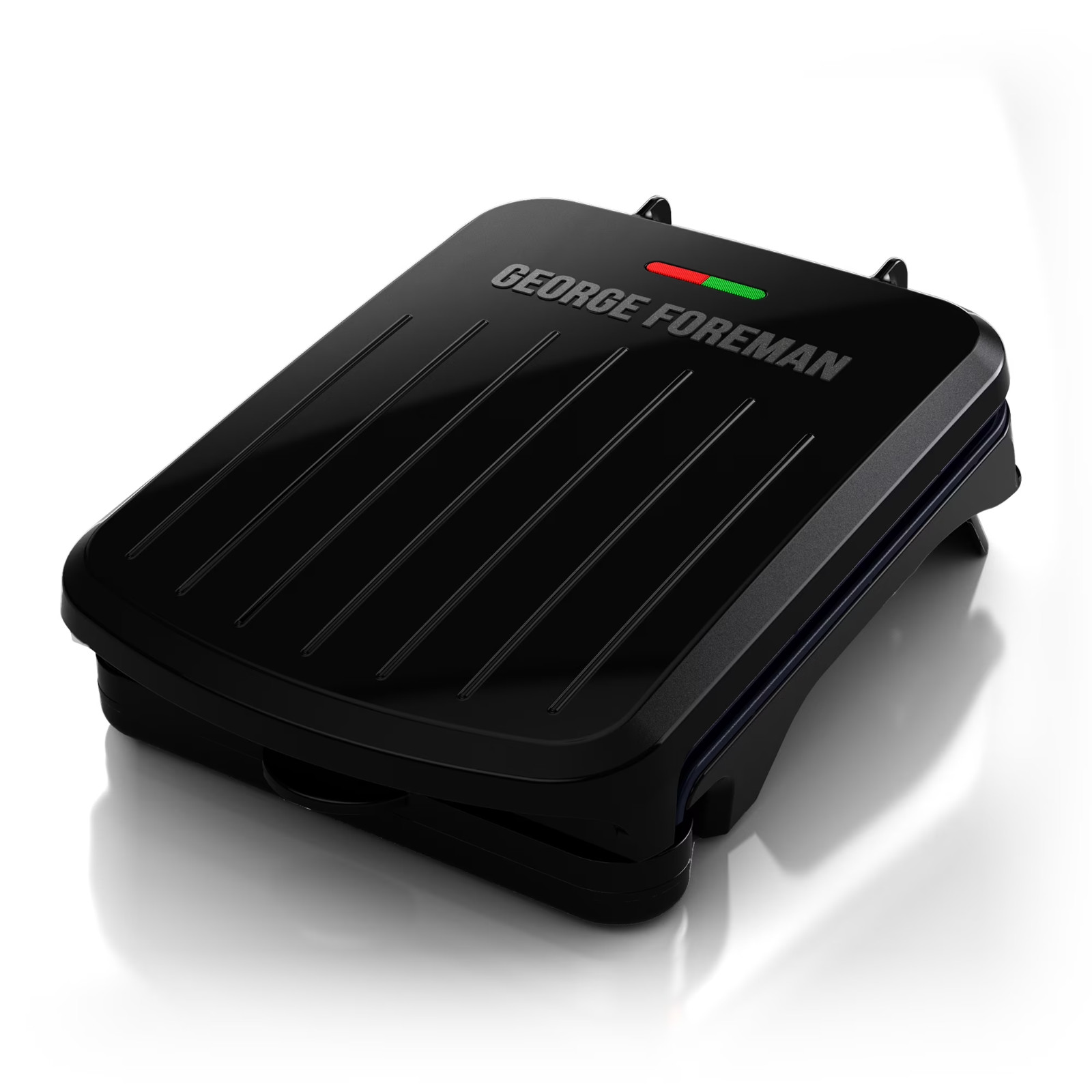 George Foreman 2‑Serving Electric Indoor Grill, Non‑Stick Panini Press, Compact