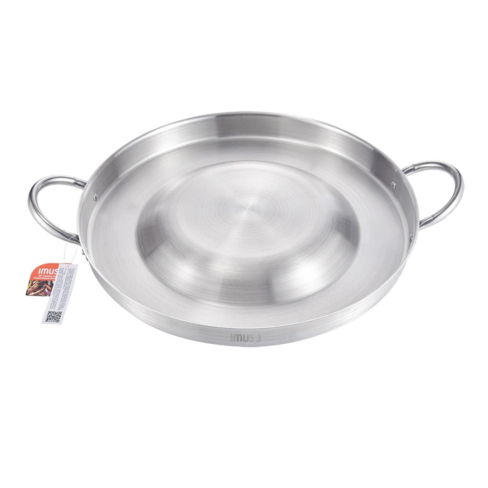 Imusa Convex Comal w/Metal Handles 22in Stainless Steel