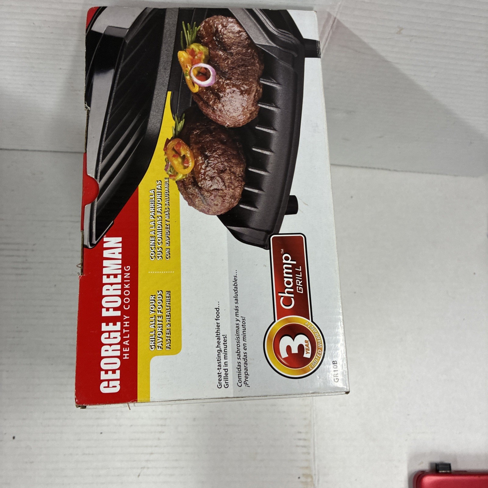 George Foreman Compact 2 Serving Grill Black GR10B New In Box