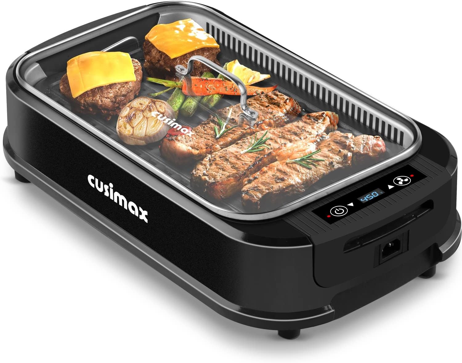 Smokeless Grill Indoor Electric Grill 1500W Indoor Grill Black | Portable