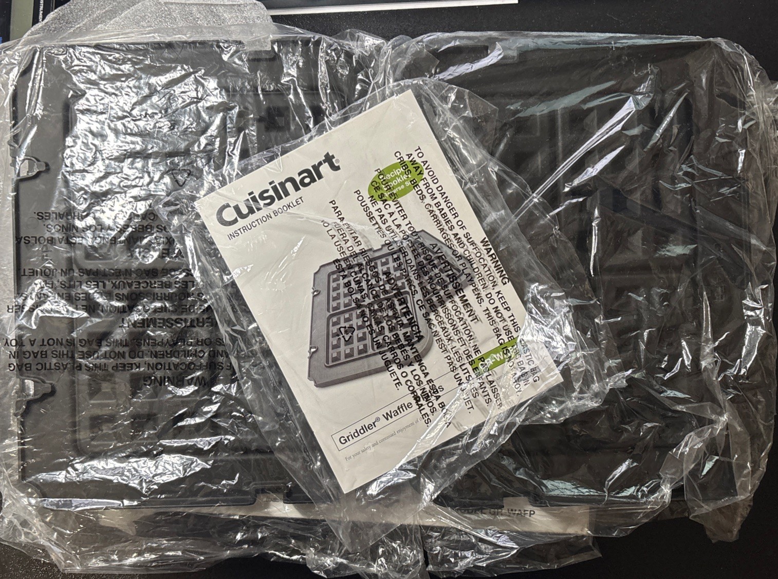 Cuisinart Griddler Waffle Plates GR-WAFP Belgian Nonstick D/W Safe Set of 2