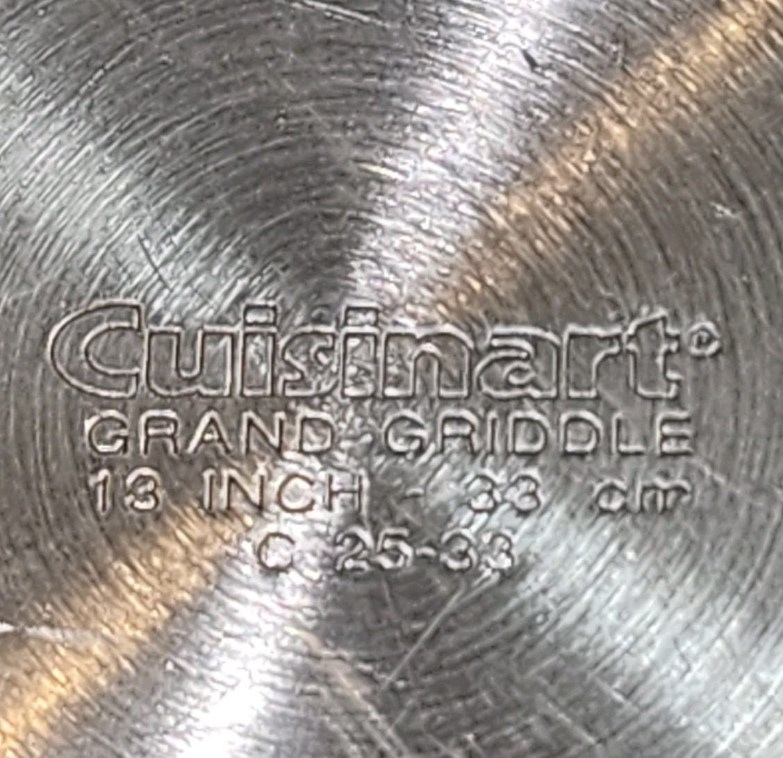 Cuisinart Grand Griddle Stainless Steel Copper Core 13in Superb Condition