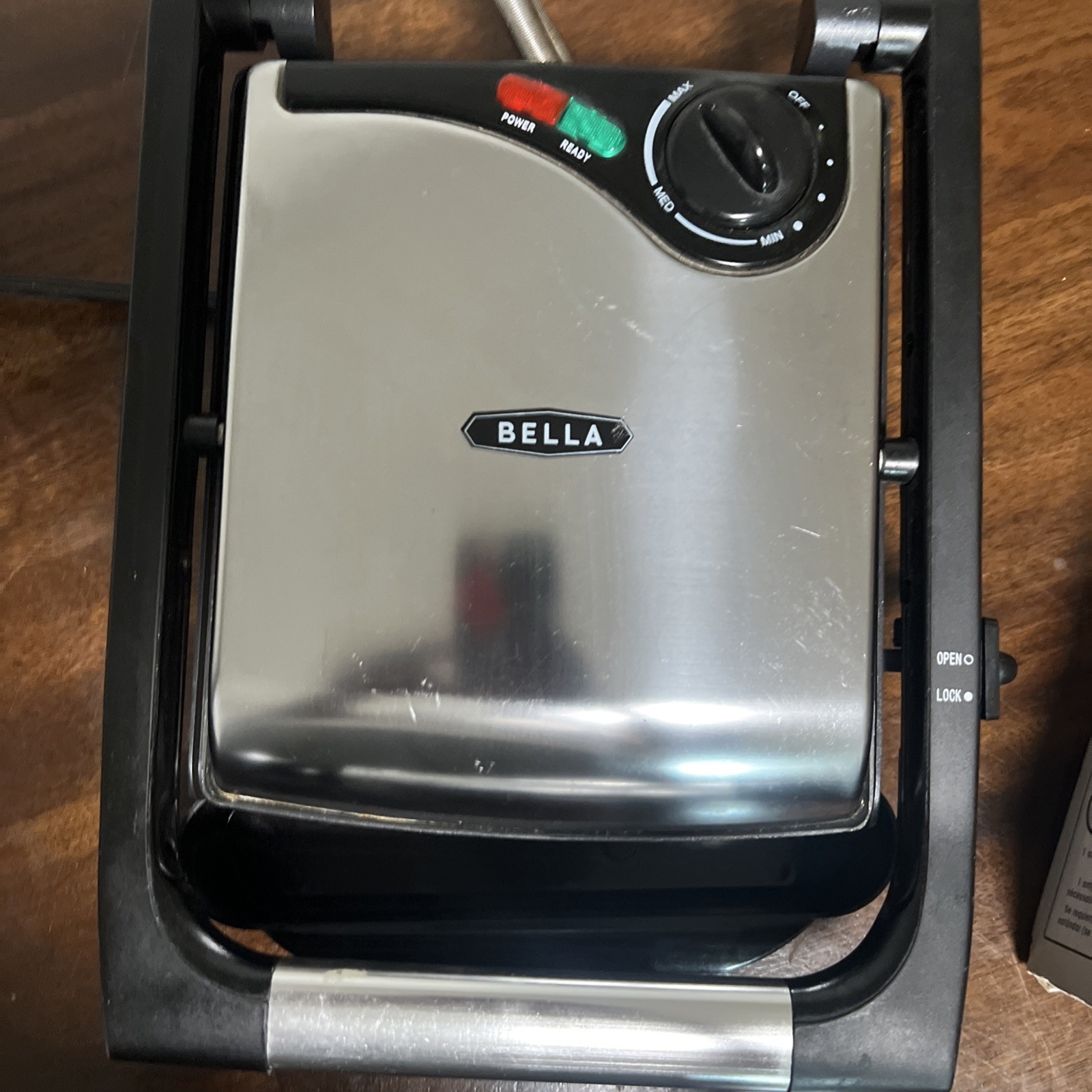 Bella Kitchen Panini Grill Create Bistro Style Gourmet Sandwiches 8″x9″ Surface