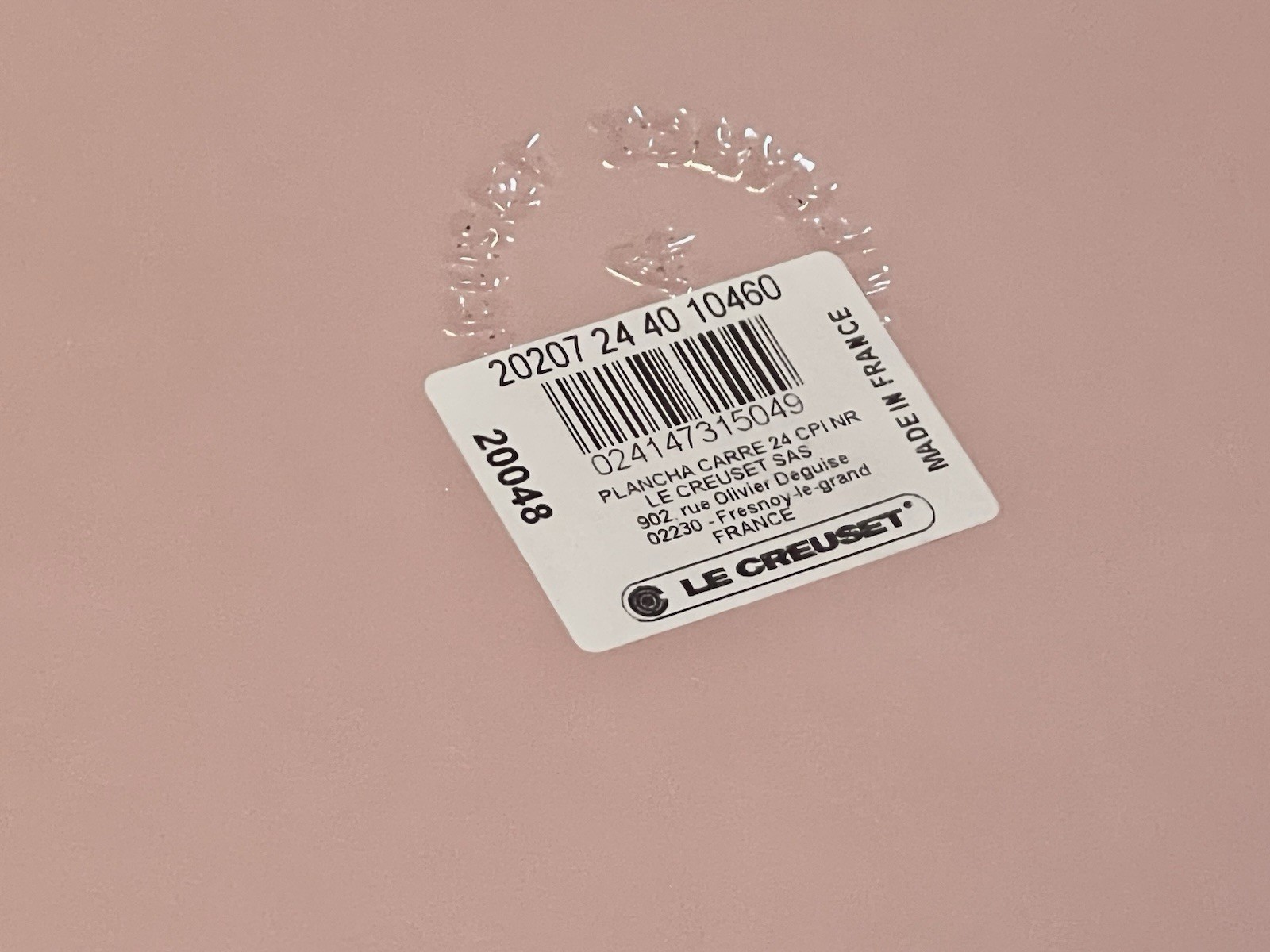 NEW Le Creuset Enameled Cast Iron Skinny Square Griddle Pan 9-1/2″ Chiffon Pink