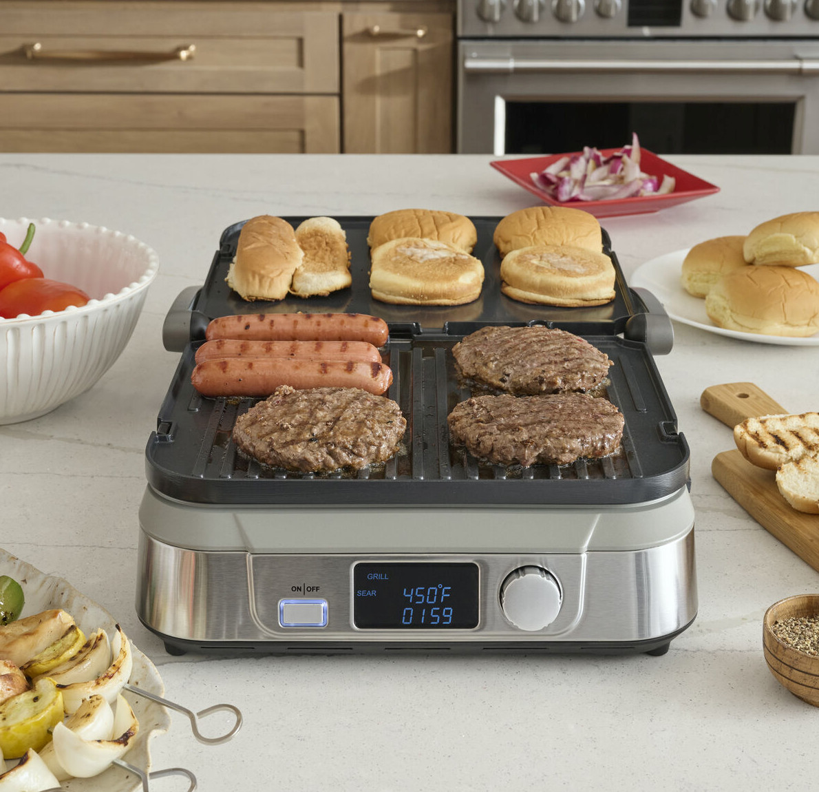 ⭐️ Cuisinart 5-in-1 Digital Griddler GRID-5BNASPC – OPEN BOX / NEVER USED ⭐️