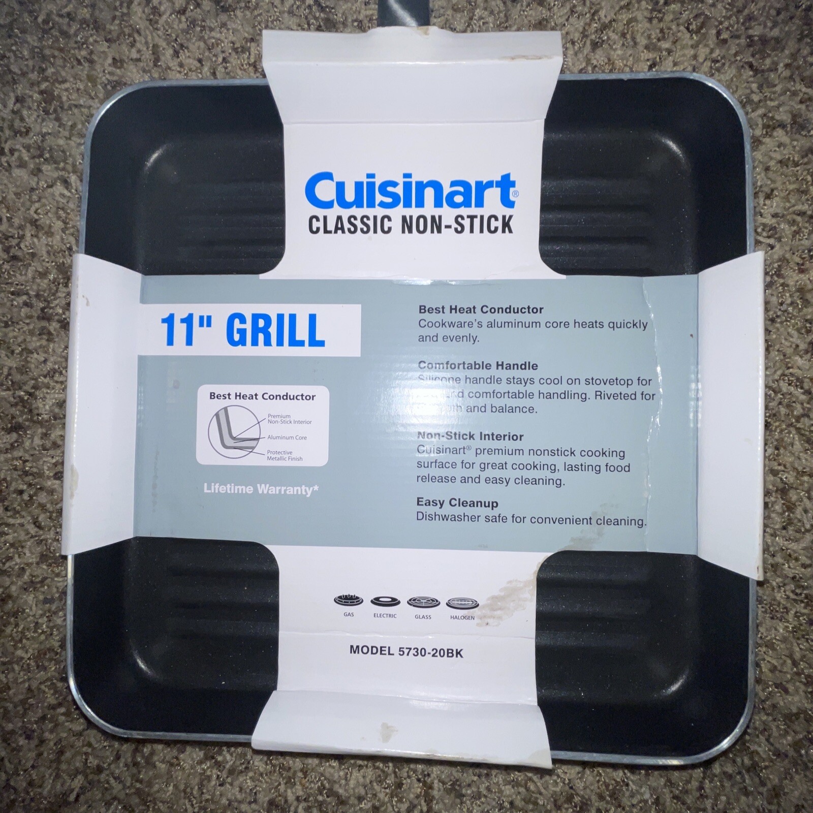 cuisinart 11” classic non stick grill