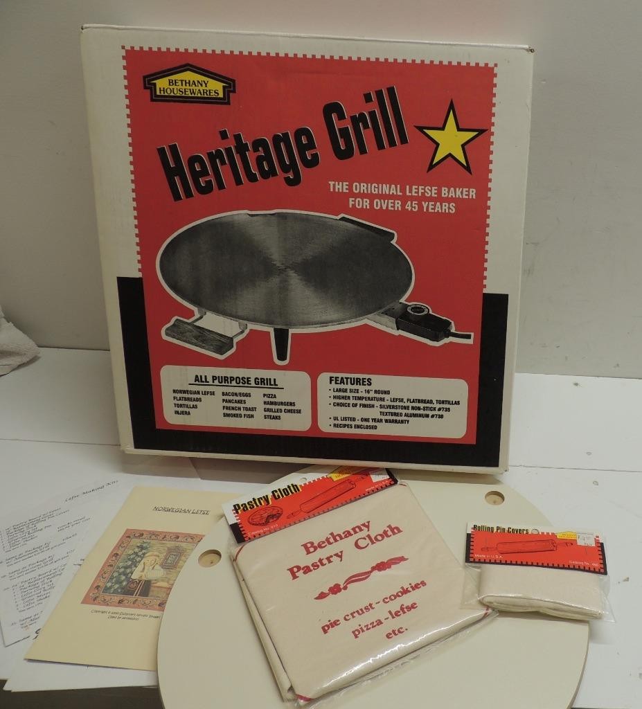 Bethany Heritage #735 16″ Silverstone Grill + Jacobs Plate + Cloth + Pin Covers