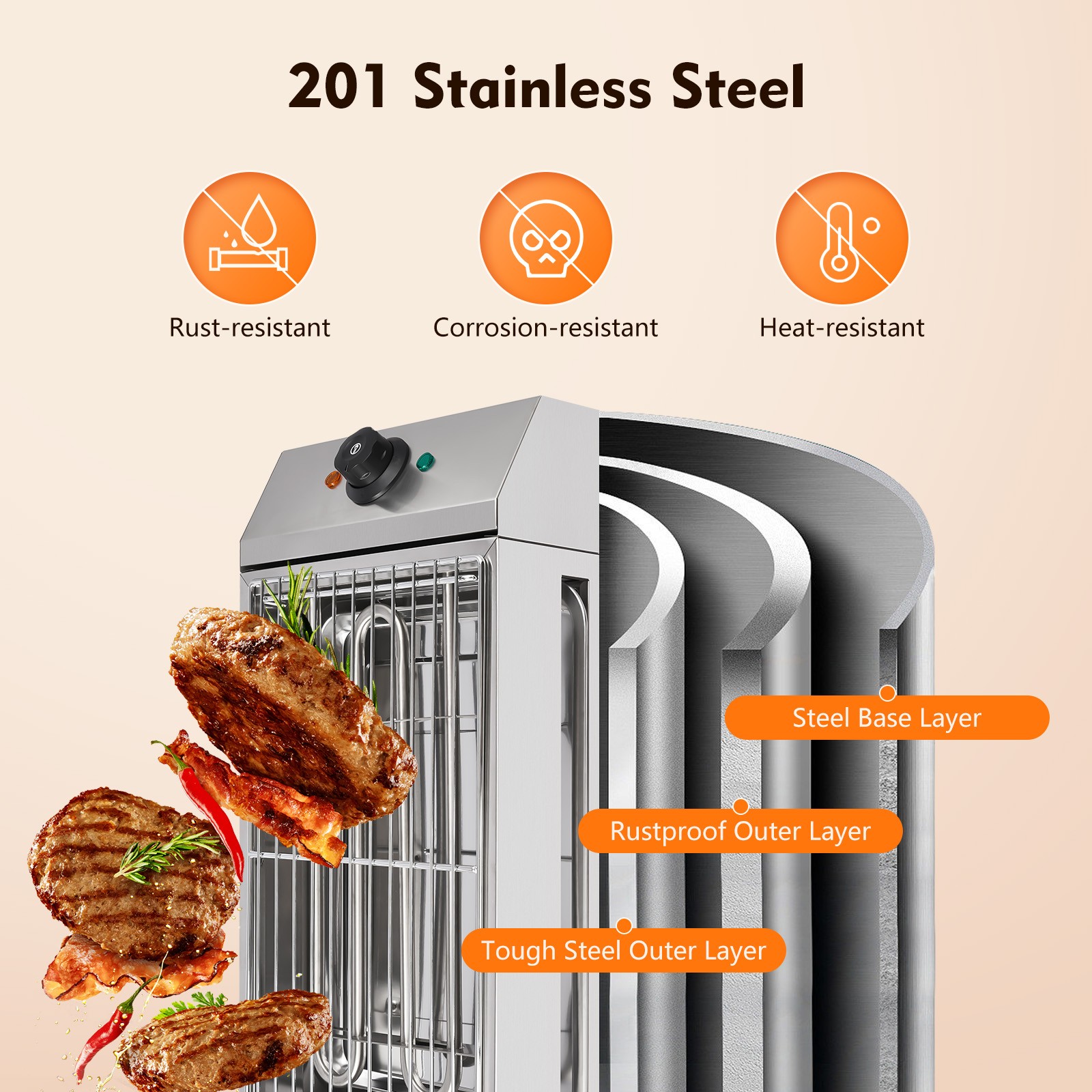 Electric 1800W Griddle Flat Top Grill Hot Plate BBQ Countertop Commercial Grills