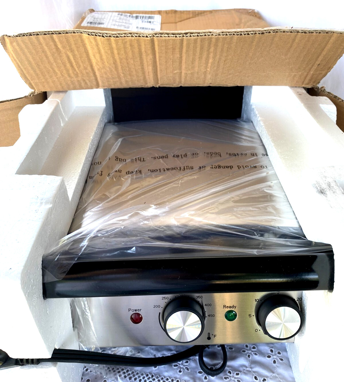 WOLFGANG PUCK..6-IN-1 REVERSIBLE CONTACT GRILL & GRIDDLE..NEW IN BOX BCGL0150