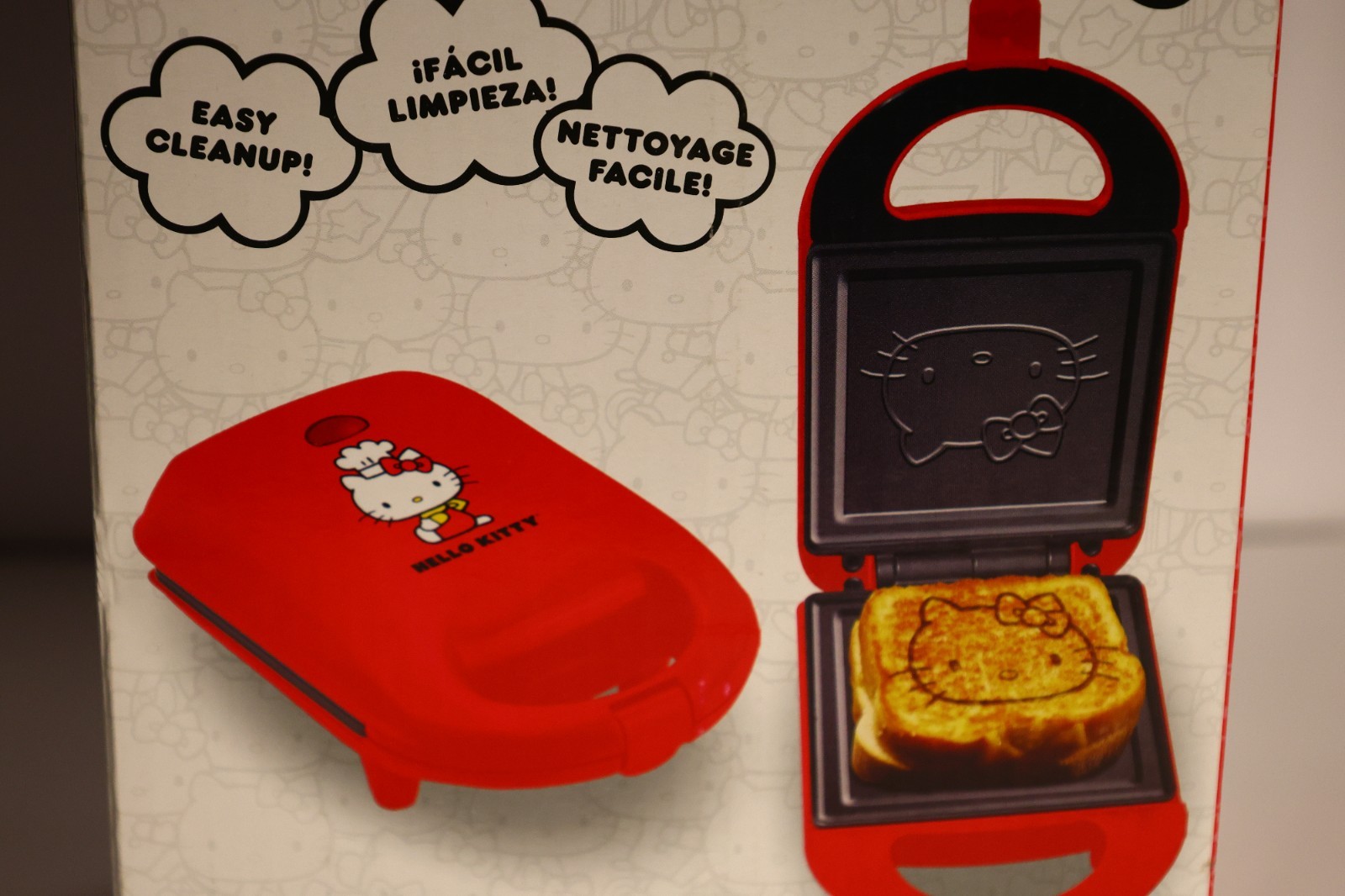 Hello Kitty Red Non-Stick Sandwich Toaster Grill Press