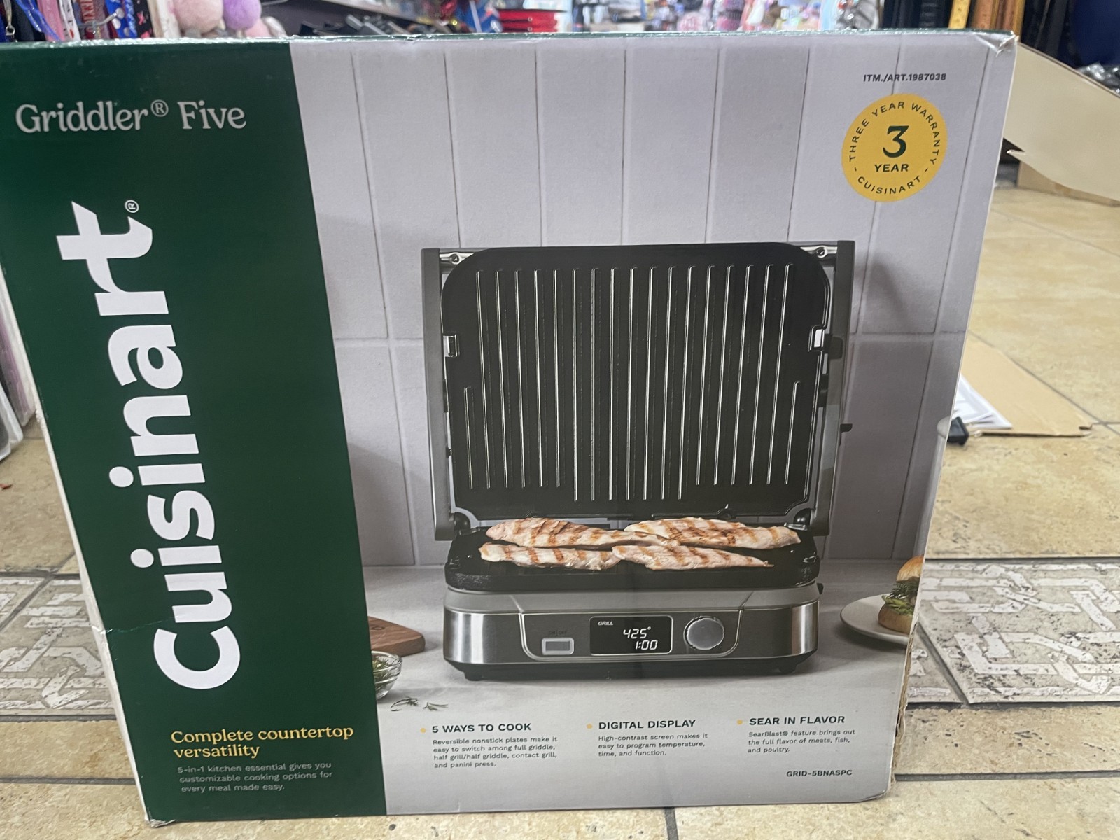 Cuisinart Electric Griddler FIVE Countertop Grill