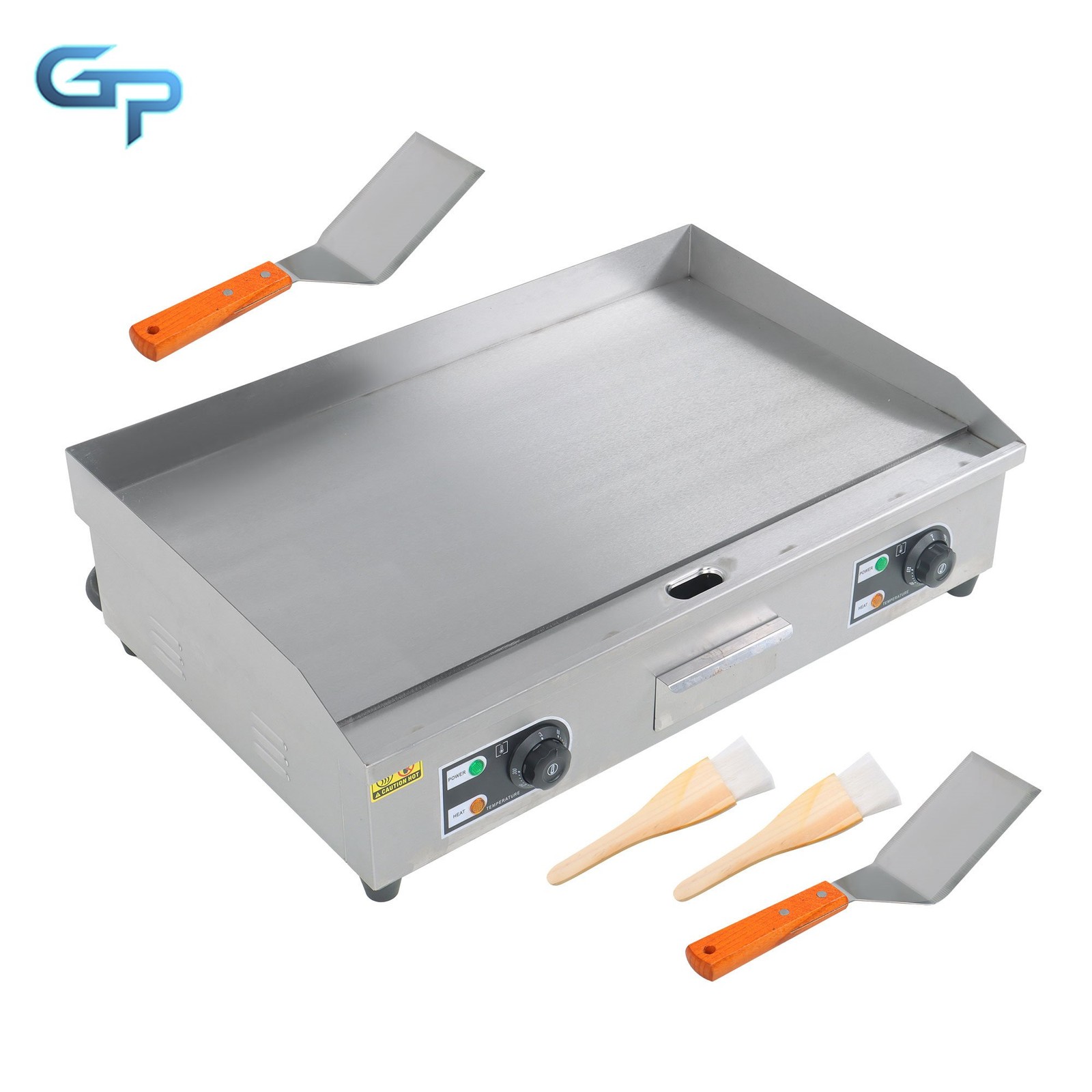 30″ Commercial Electric Griddle Countertop Flat Top Grill 3000W Full Flat