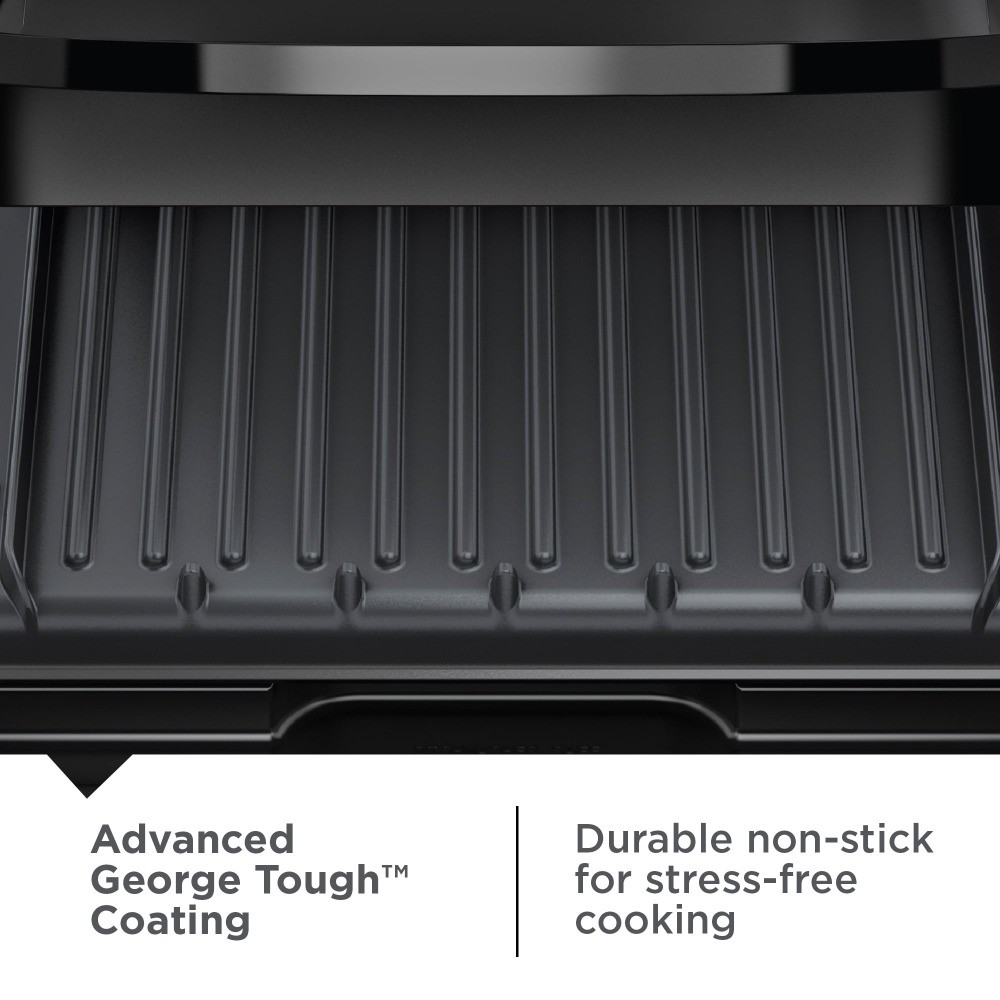 4‑Serving Electric Grill & Panini Press, Easy‑Clean Removable Dishwashe