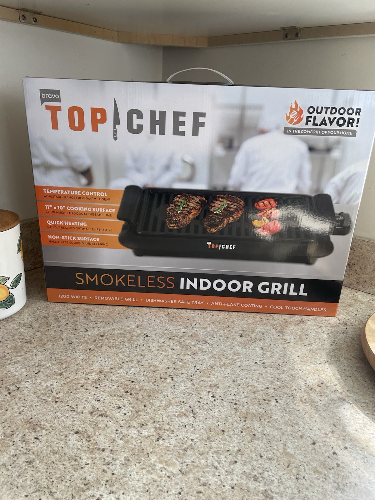 Top Chef Smokeless Indoor Electric Grill Non-Stick Temperature Control