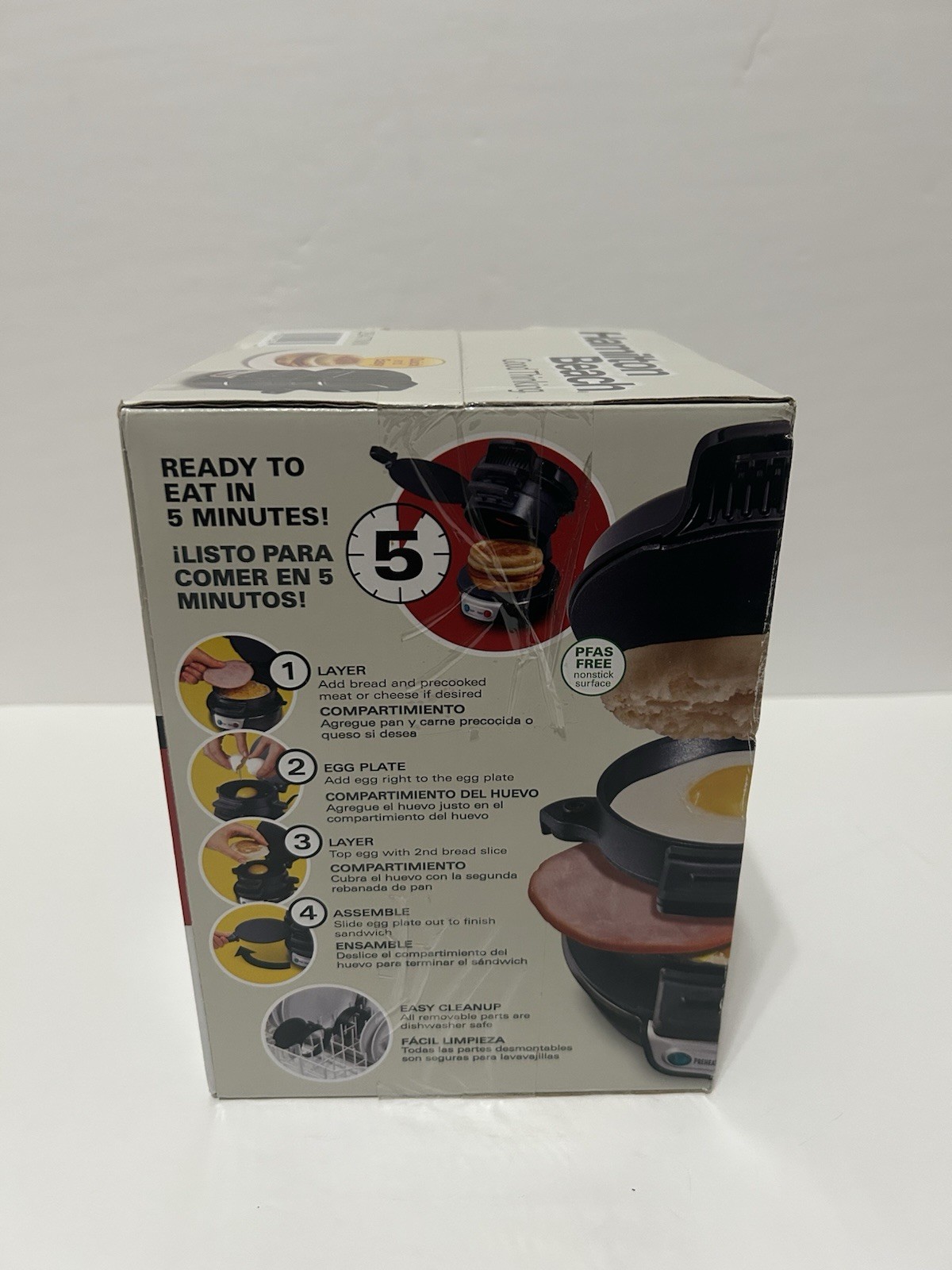 Hamilton Beach Breakfast Sandwich Maker – Black Model # 25477