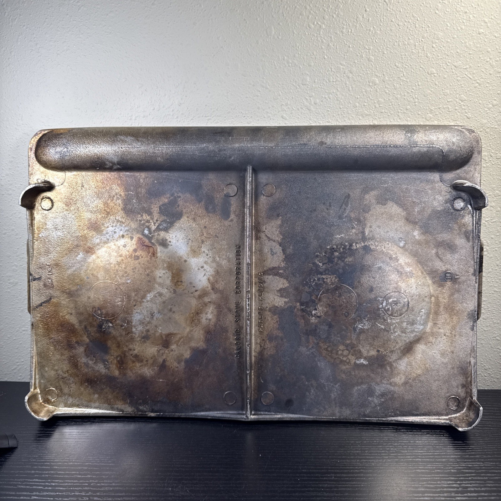 Vintage Caloric Stove Corp M-102 Aluminum Double Burner Griddle Pan OEM M102