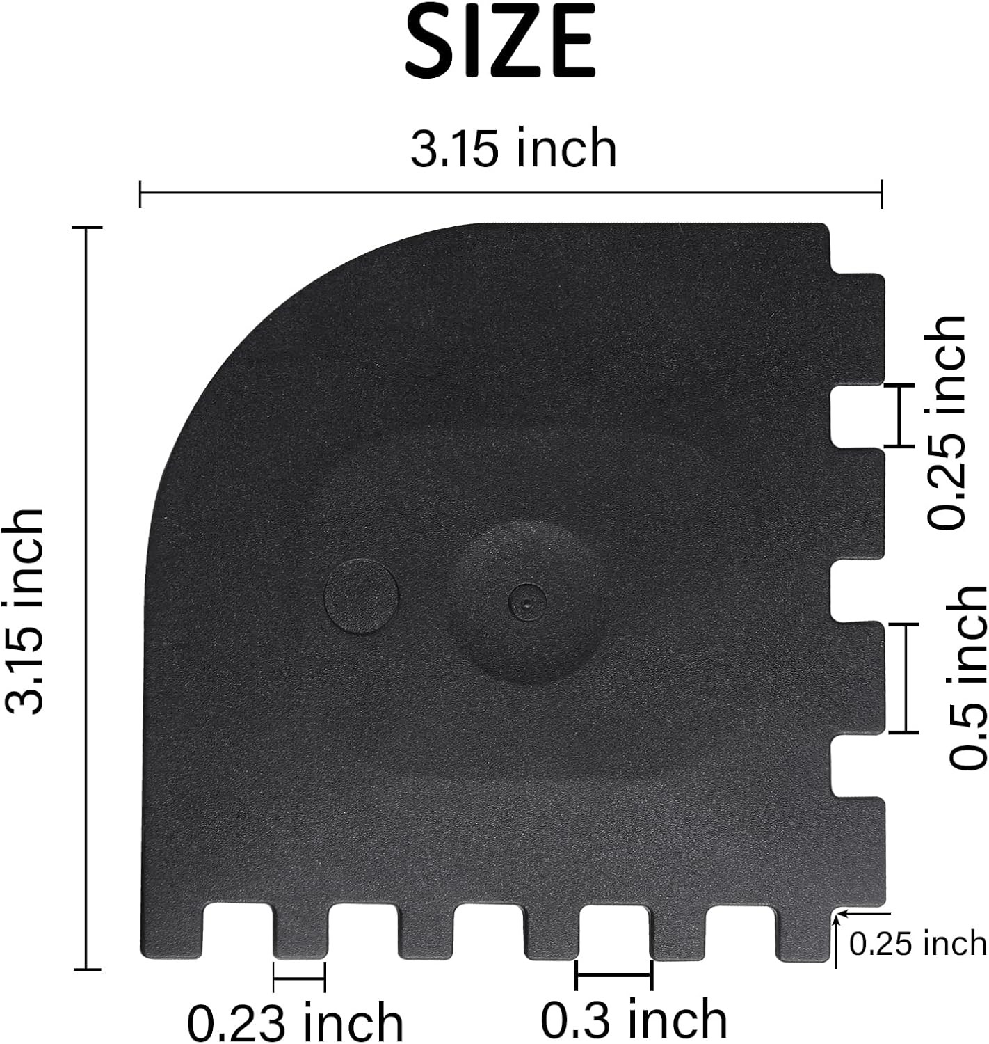 3 Set Plastic Grill Pan Scraper Tool for Griddle Cleaner, Cast Iron Black