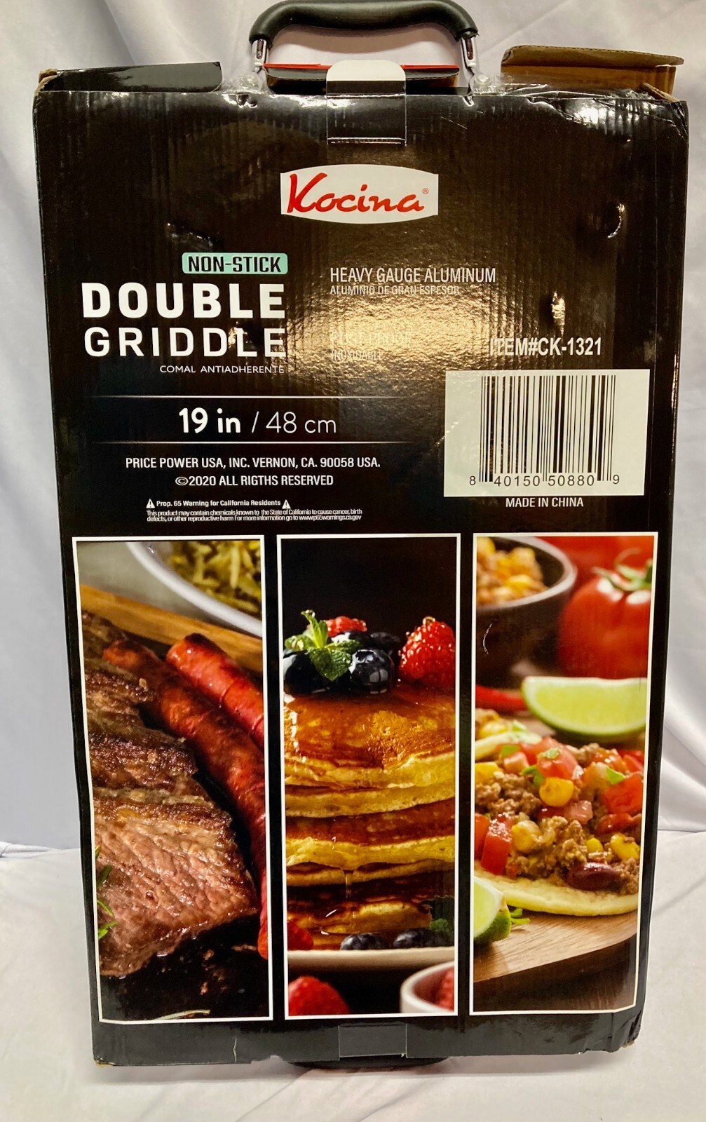 Kocina Double Griddle, Non-Stick, 19″ #CK-1321
