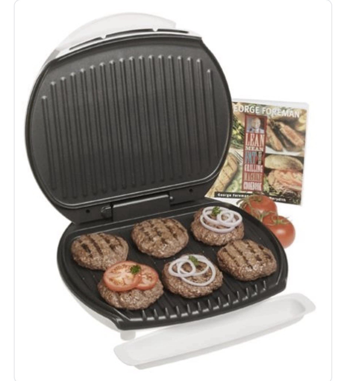 George Foreman JUMBO XL LeanMean Grilling Machine Tested/works Includes Cookbook