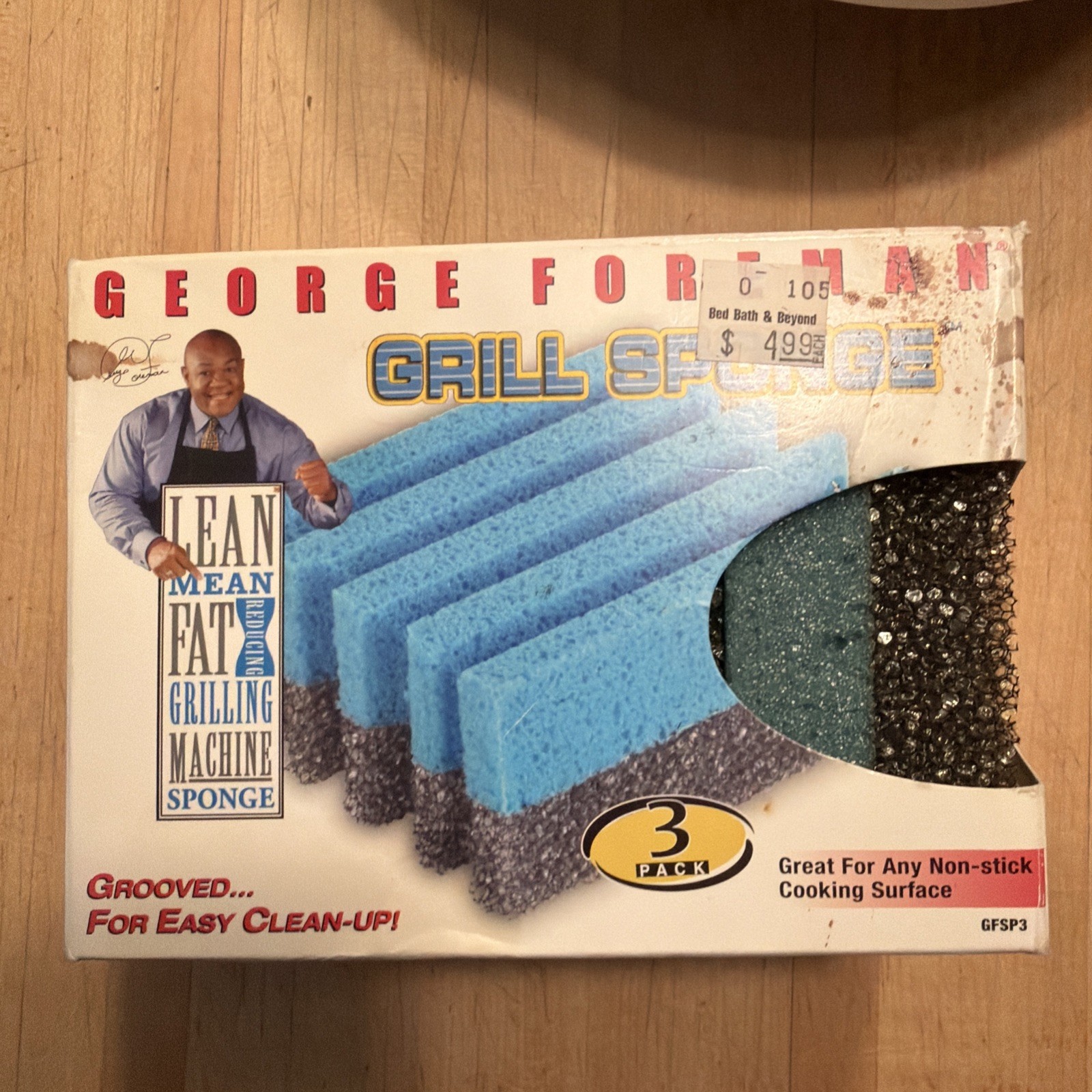 George Foreman Lean Mean Fat Reducing Grilling Machine GR10A WHT With Sponges