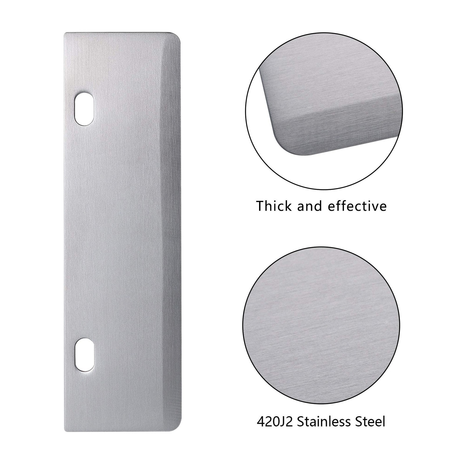 BOLEXINO Grill Scrapers Blade 1.8″ x 6.1″ Scraper Blades, Sliver