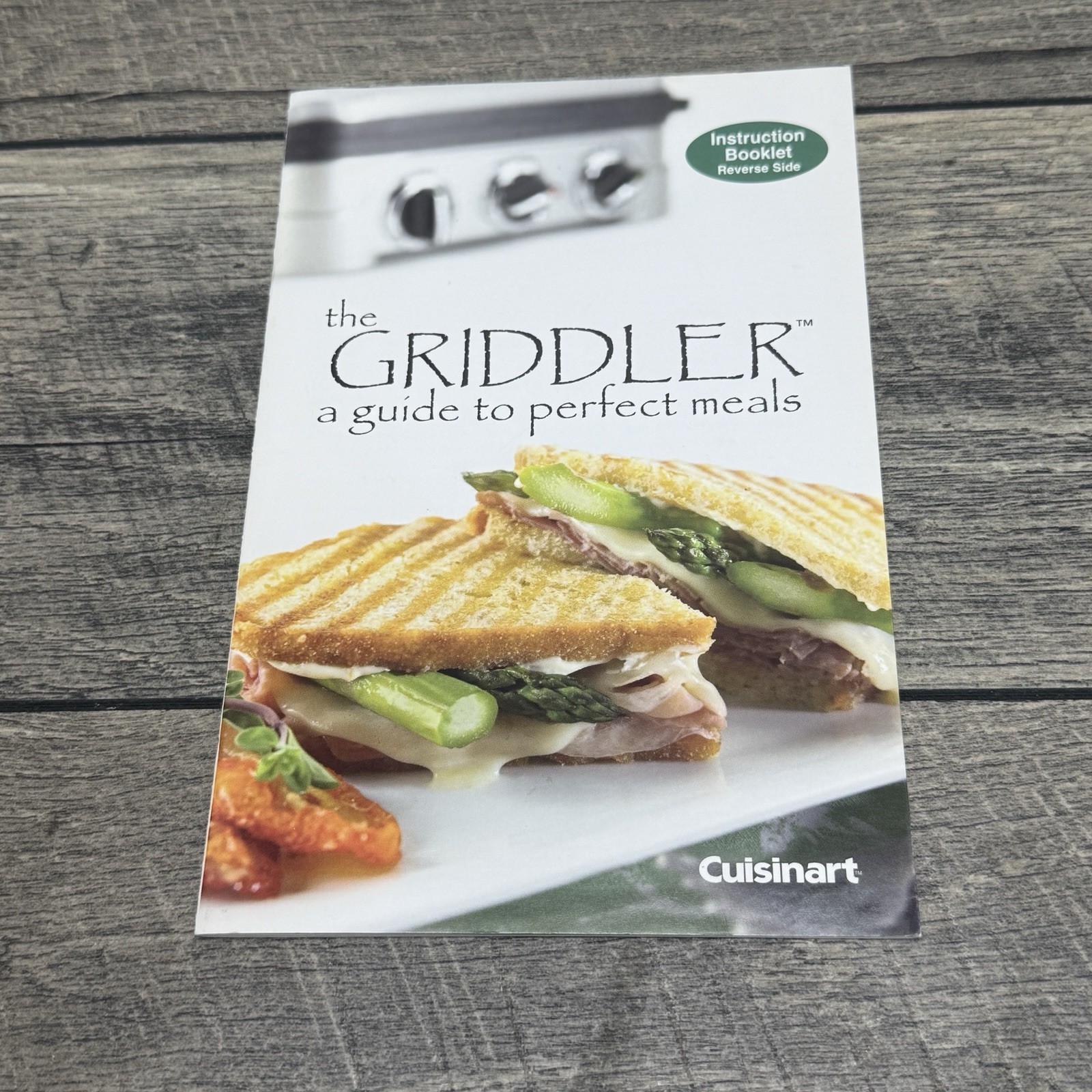 Cuisinart Griddler GR-4 Original Instruction and Recipe Booklet Manual Only