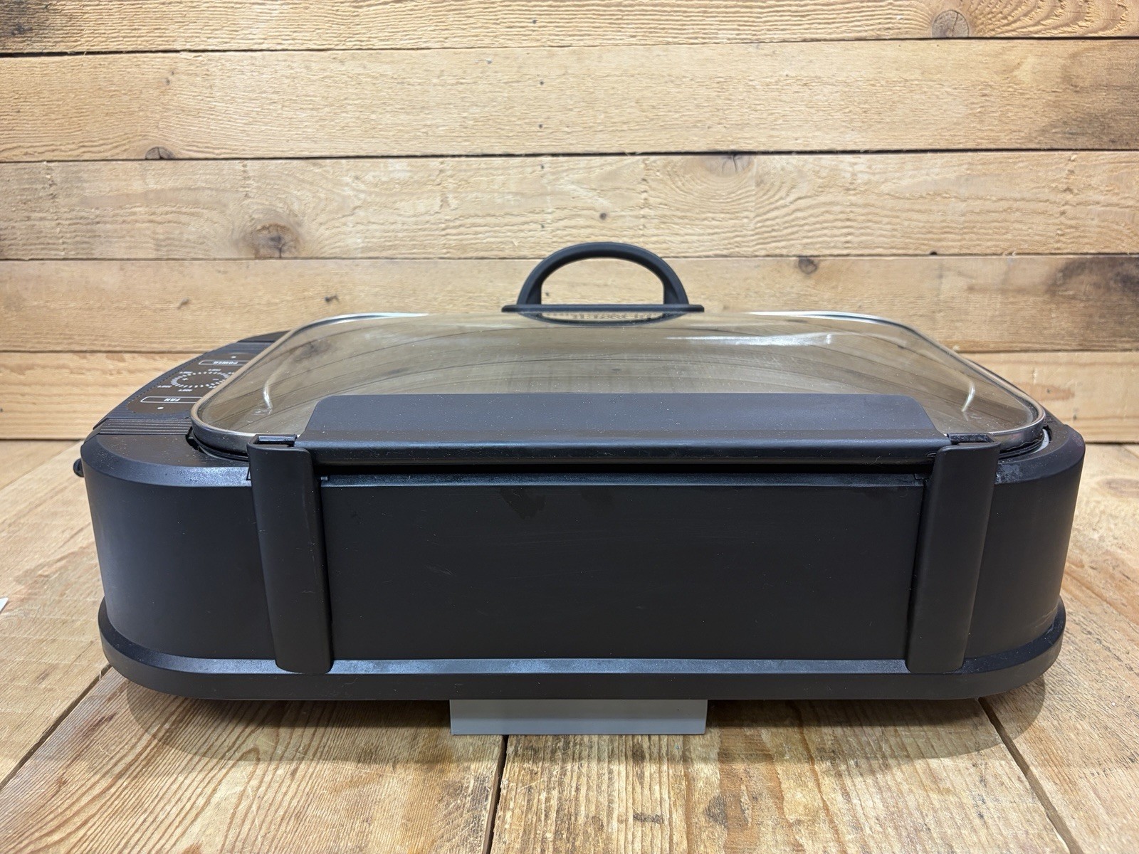 Power Smokeless Grill Indoor Electric Grill w/ Lid 1500W Nonstick Black