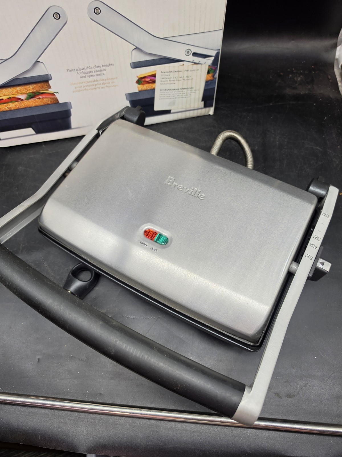 Breville Panini Duo Electric Sandwich Maker Nonstick Stainless Steel BSG520XL