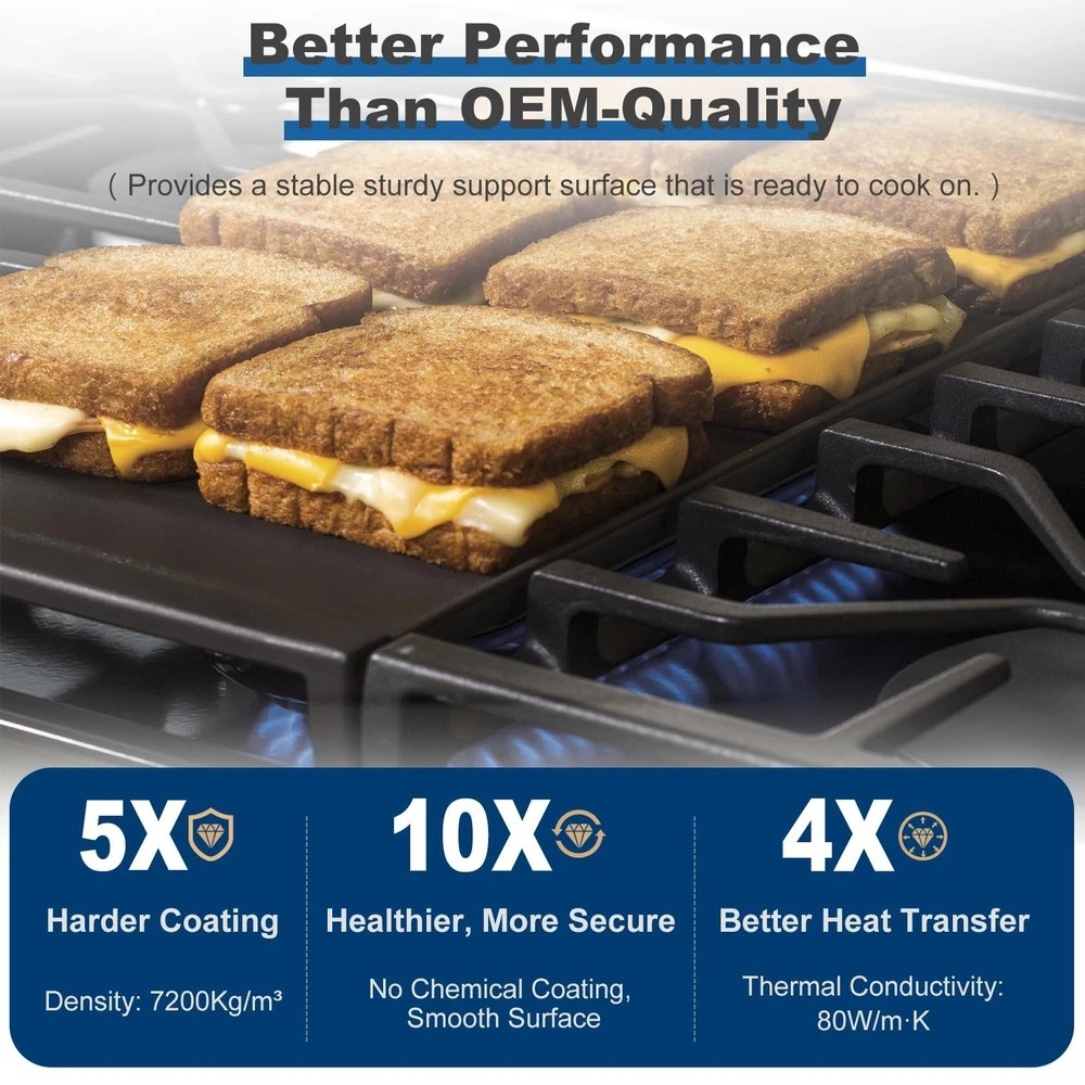 UPGRADED WB31X24738 Cast Iron Replacement for GE Gas Stove, WB31X49806 Heavy-…