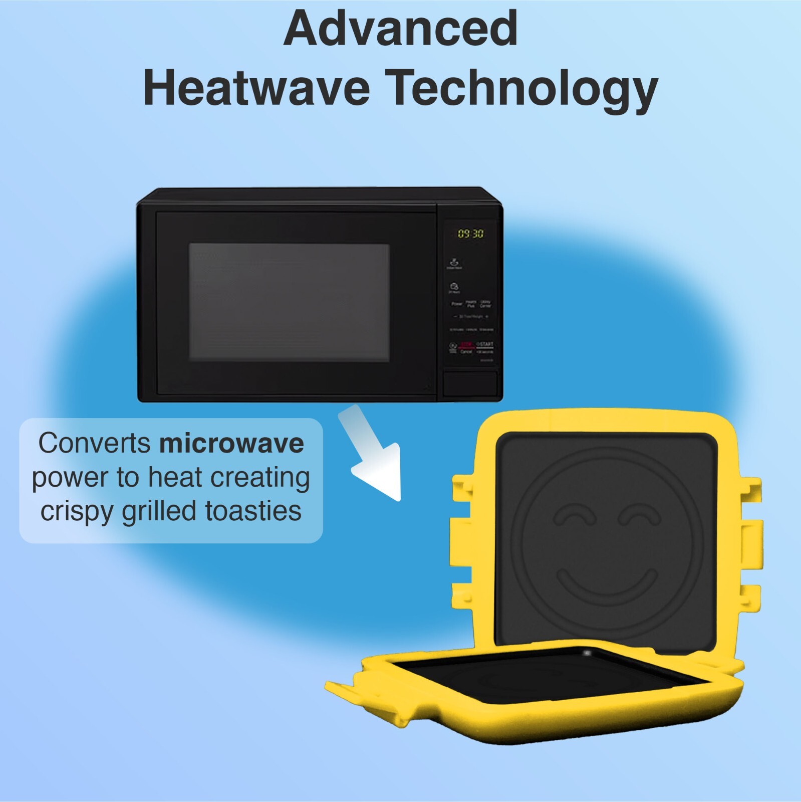 Eezee Muncheez Microwave Sandwich Maker Fun Smiley Toastie Grill