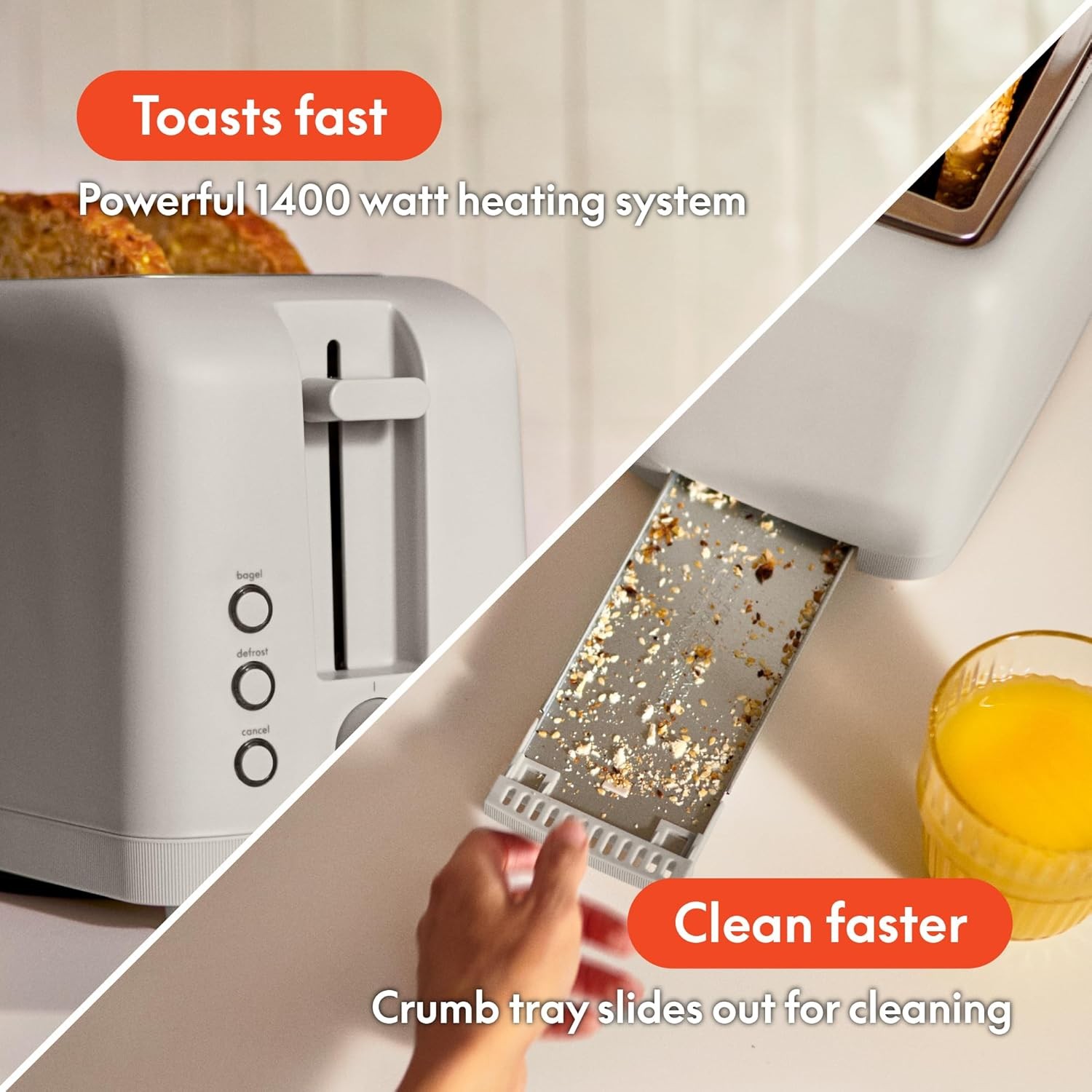 Bella 4 Slice Toaster 4 Slice, Oatmilk
